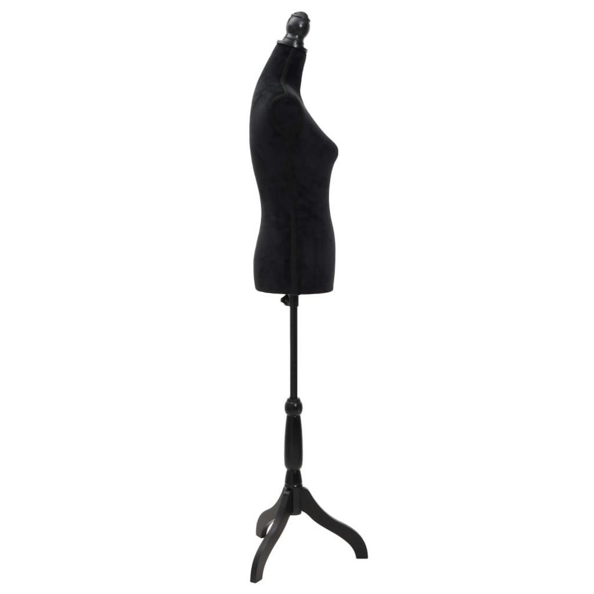 VIDAXL Buste de couture Mannequin de Femme Noir