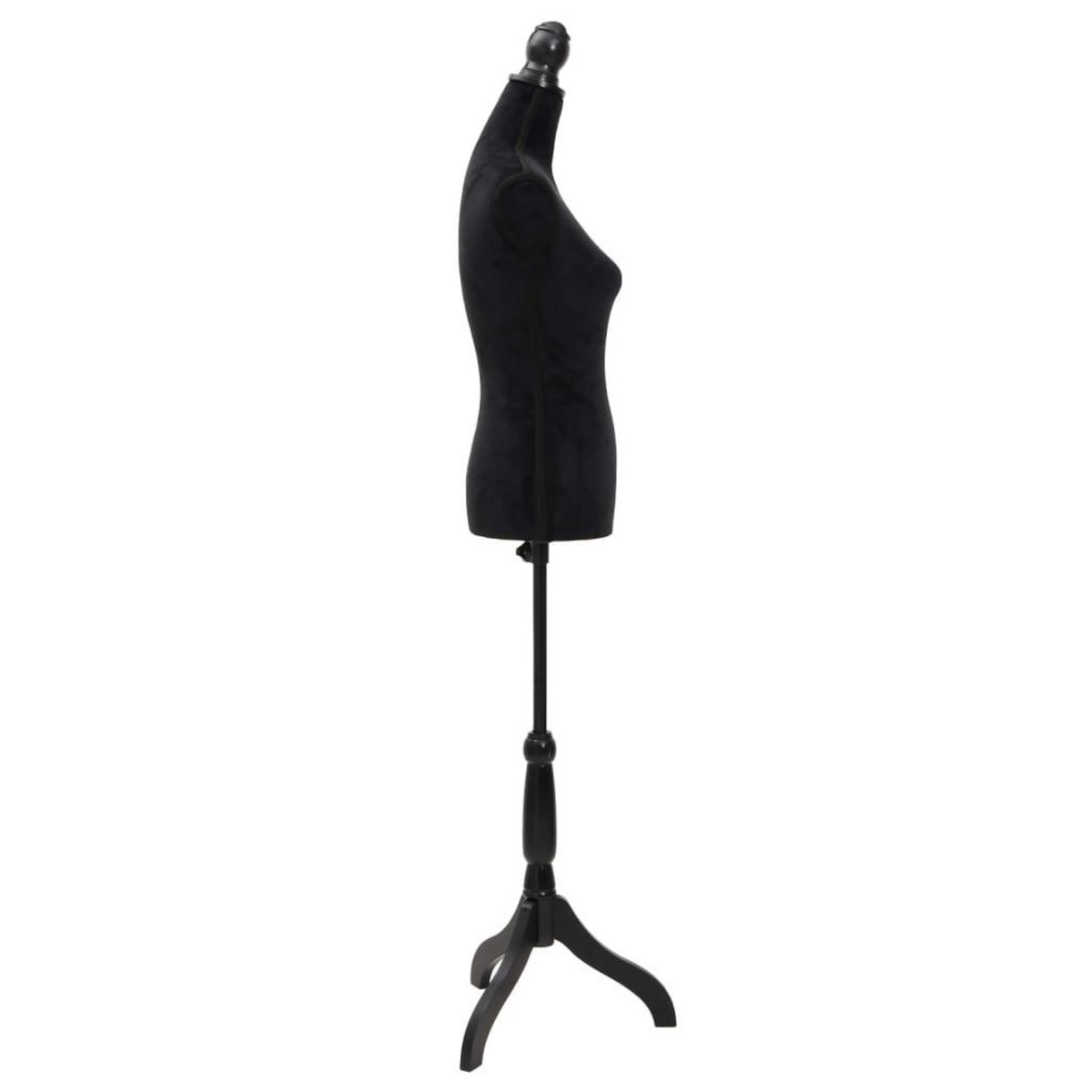 VIDAXL Buste de couture Mannequin de Femme Noir