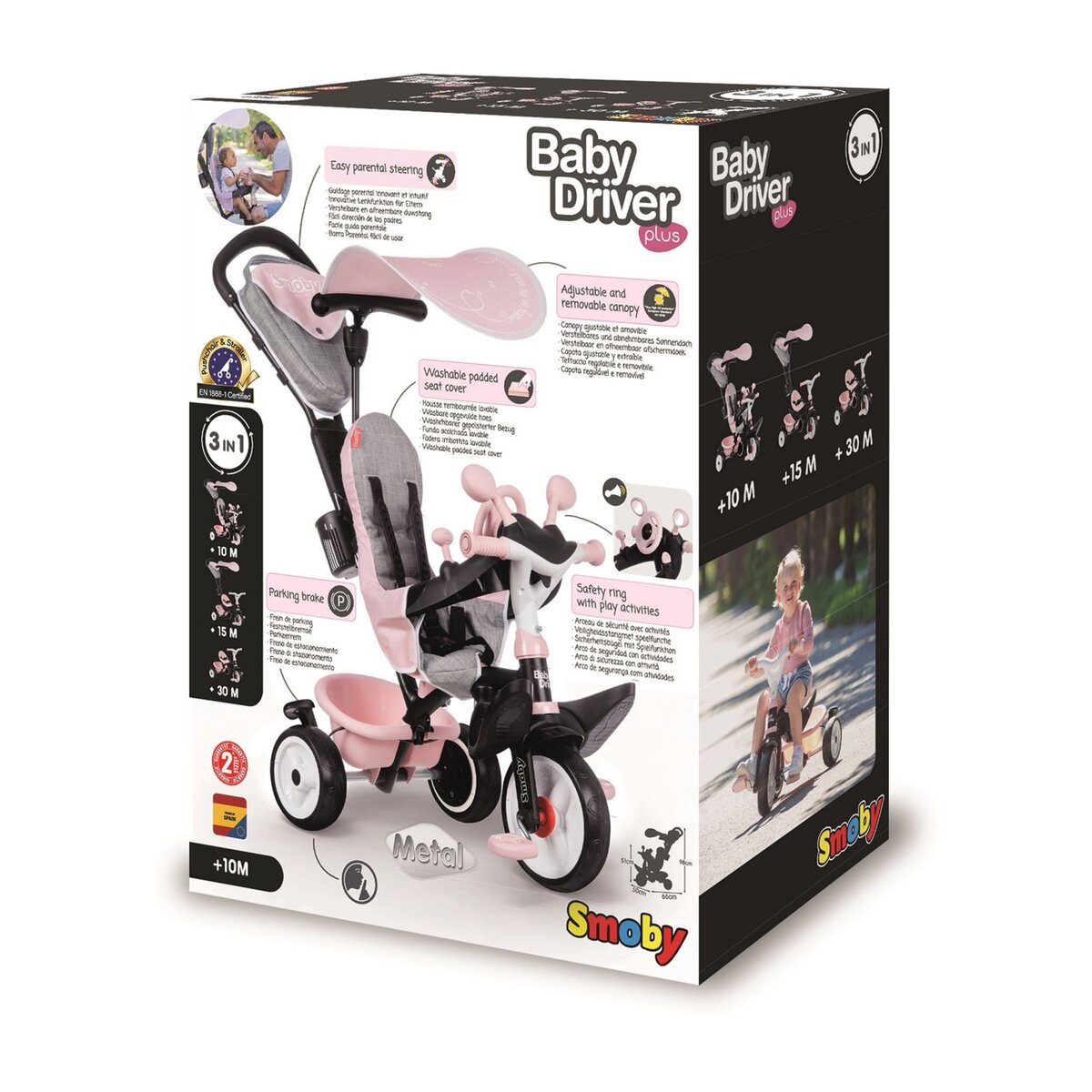 Tricycle evolutif smoby discount rose