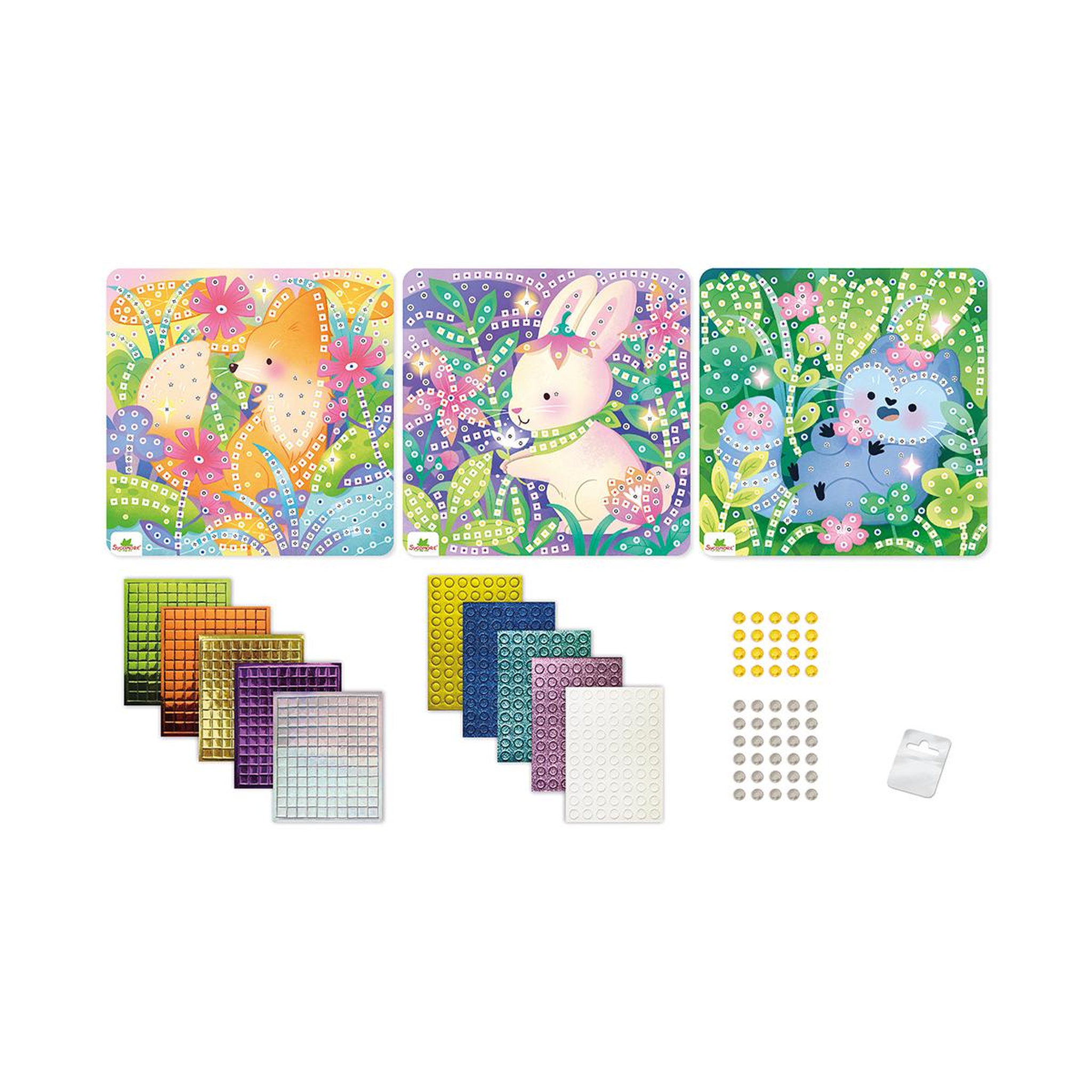 Voir la diapositive 2 : Au Sycomore Stick'N Fun - PM 3 Mosaïques - Animaux doux