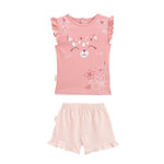 Petit Béguin Pyjama short enfant 2 pièces Arizona. Coloris disponibles : Rose
