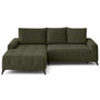 Voir la diapositive 1 : BEST MOBILIER Rimini - canapé d'angle gauche 4 places convertible avec coffre en tissu texturé