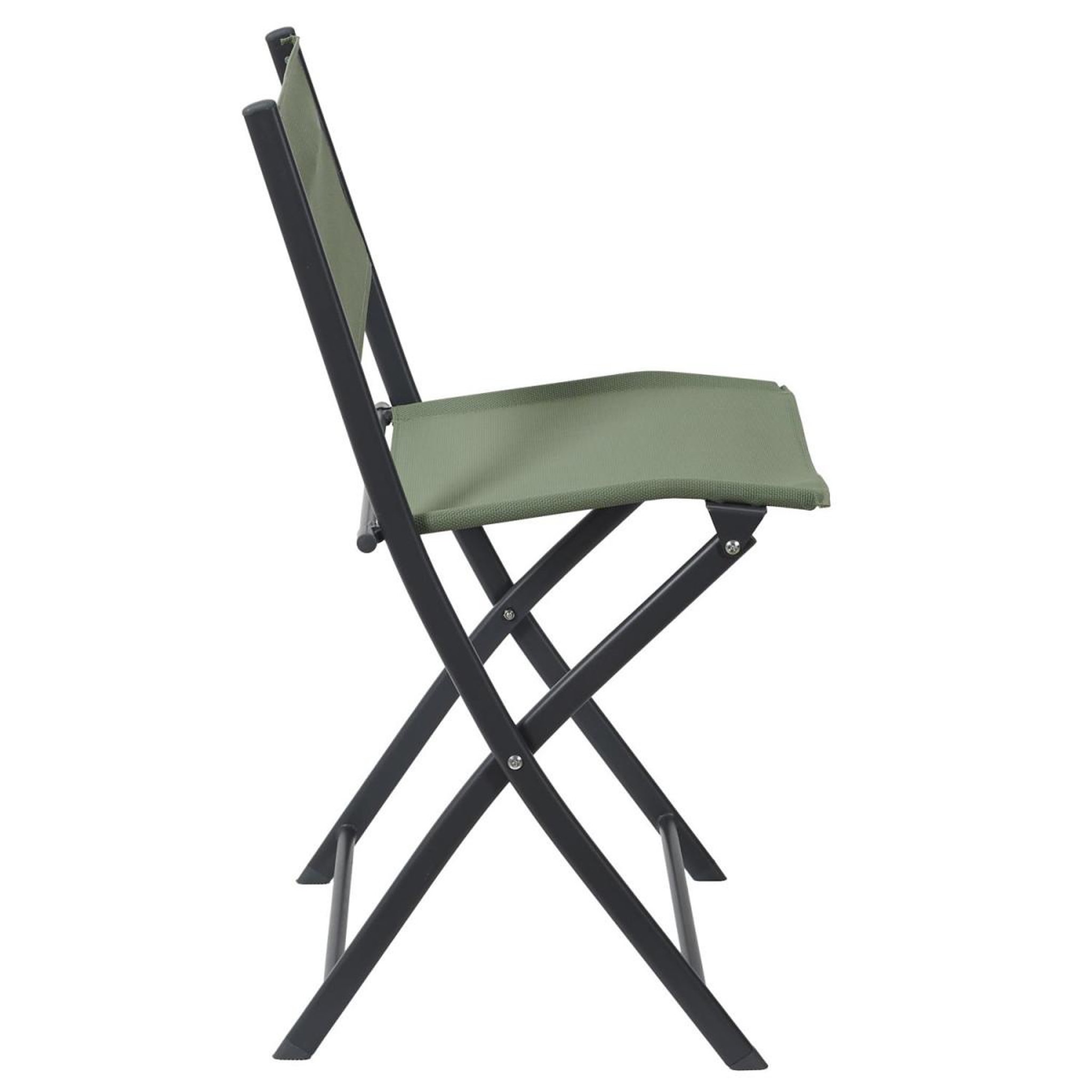 Voir la diapositive 4 : The Home Deco Factory Lot de 4 chaises de jardin  elba  80cm kaki