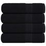 Voir la diapositive 1 : VIDAXL Serviettes de douche 4 pcs noir 70x140 cm 360 g m² 100% coton