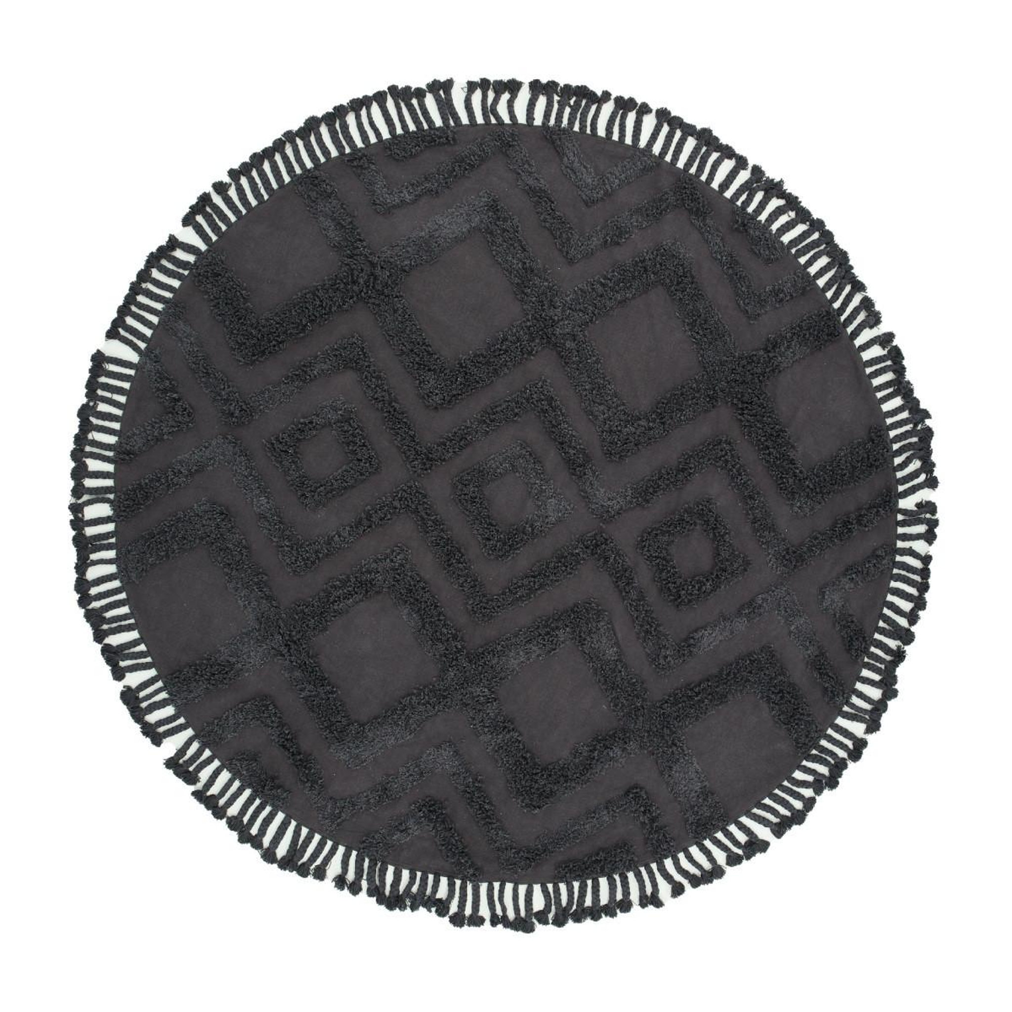 Voir la diapositive 1 : Paris Prix Tapis rond design  hilma  200cm gris foncé