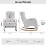 Voir la diapositive 4 : MERAX Fauteuil à Bascule Rocking Chair Avec Repose-pieds Extensible Blanc