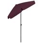 Voir la diapositive 4 : VIDAXL Parasol de plage rouge bordeaux 180x120 cm