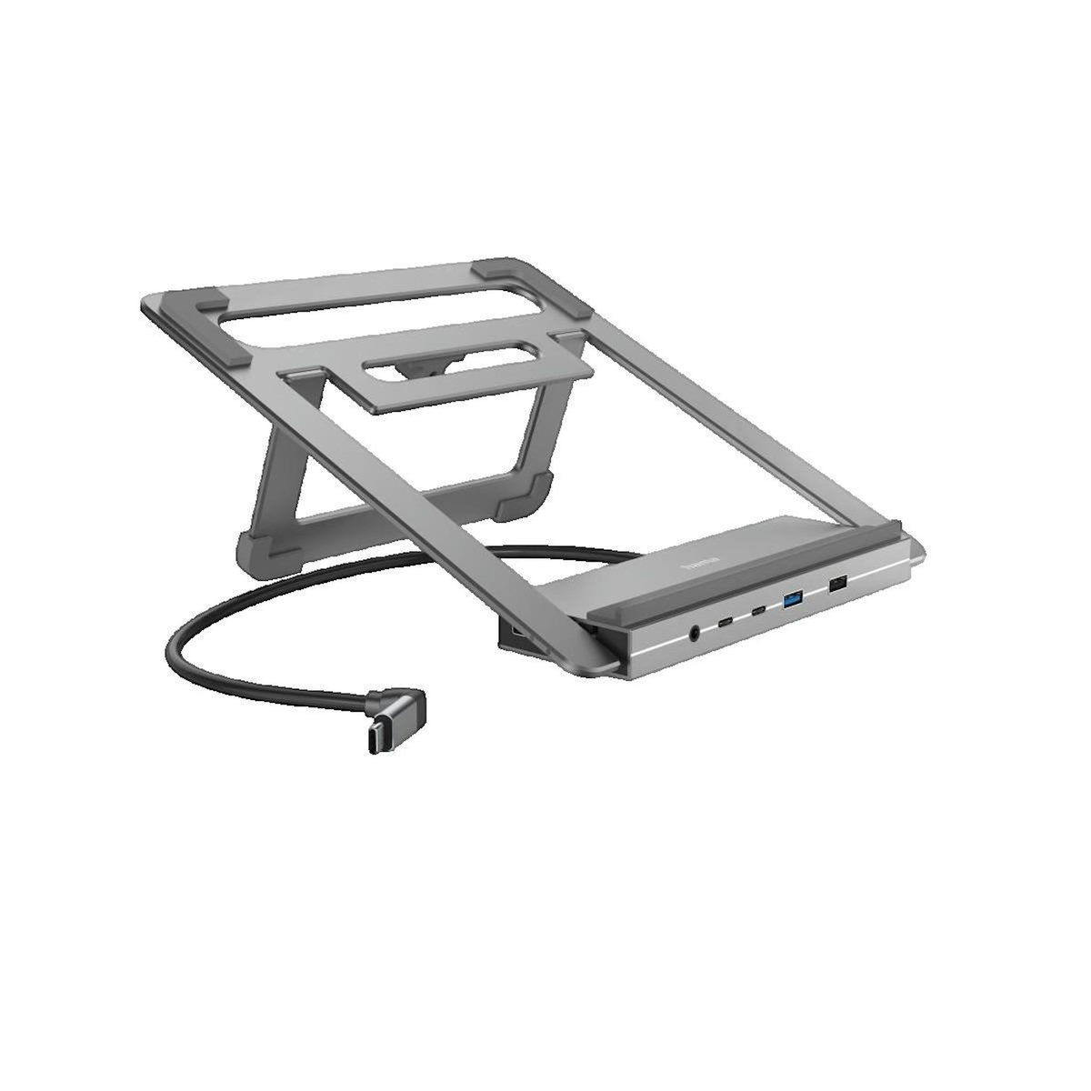 Hama Station d'accueil Hama Essential Line Connect2Office Stand - Dockingstation + Support pour ordinateur portable - USB-C 3.2 Gen 2 - HDMI, DP - 1GbE - 100 Watts