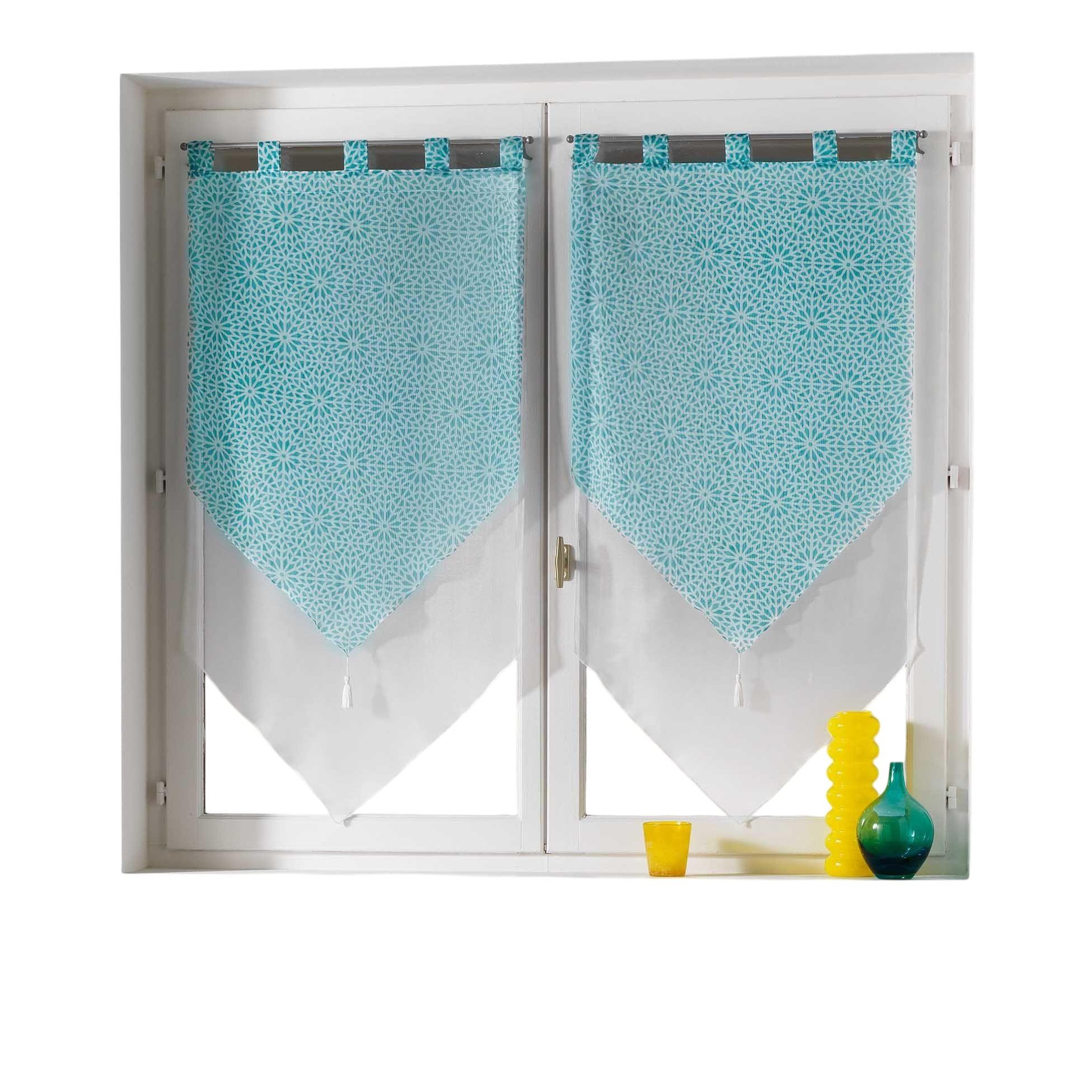 Voir la diapositive 1 : Eden Paire voilage double tunis design et moderne