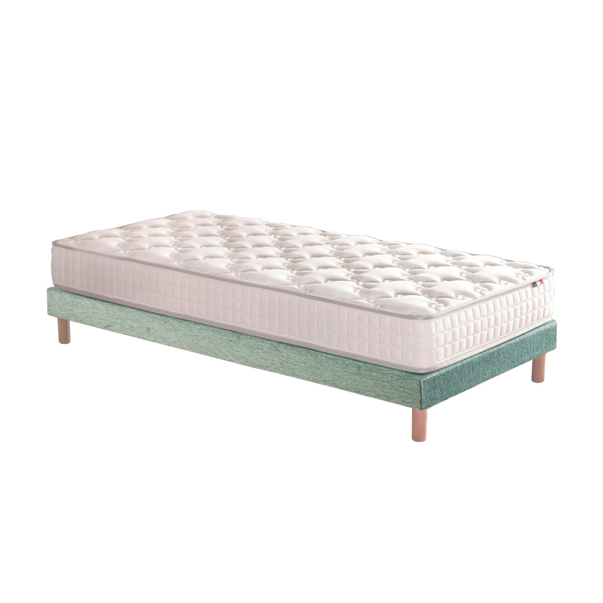 Voir la diapositive 1 : IDLITERIE Ensemble matelas ressorts ensachés, SPECTRE + Sommier tapissier