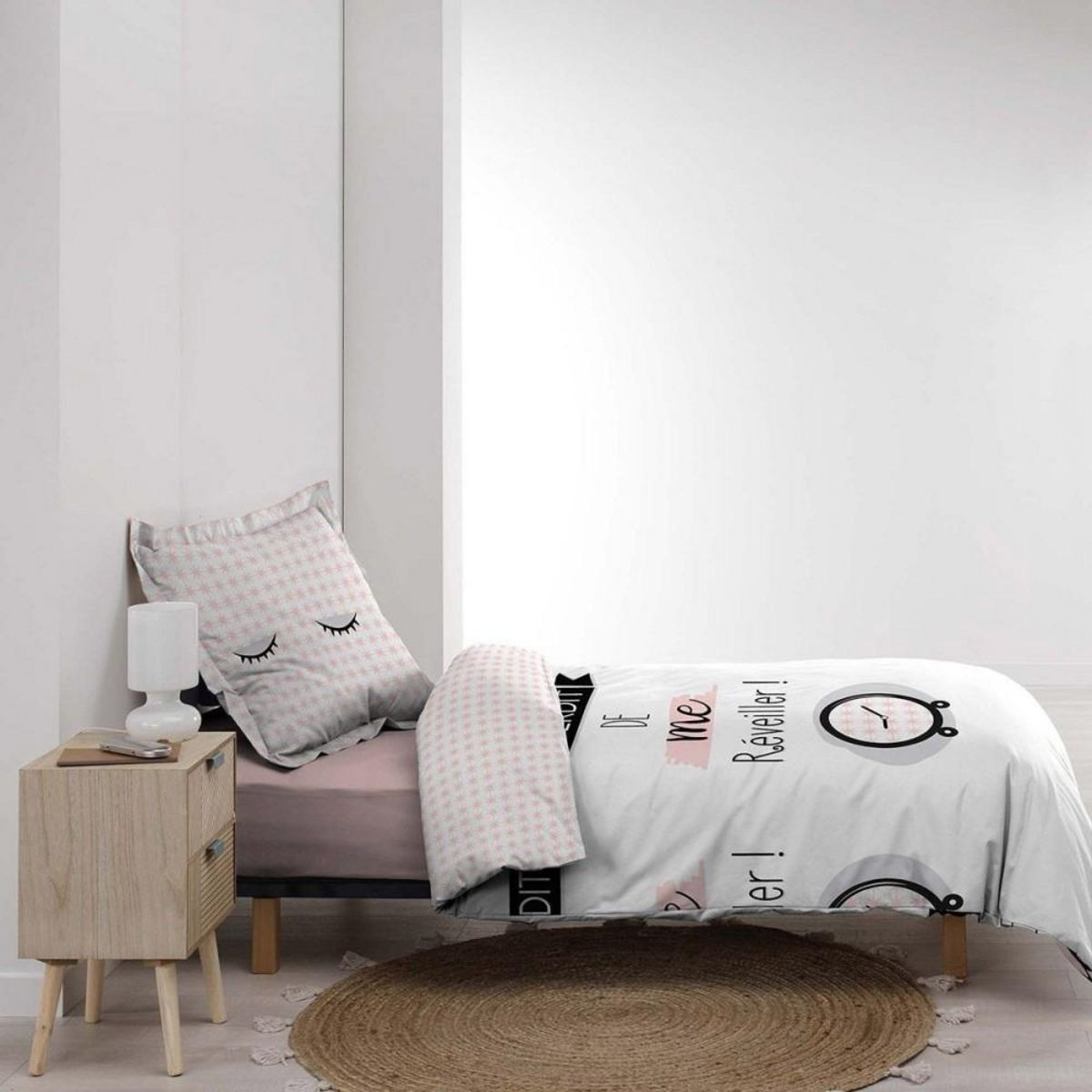 Douceur d'Intérieur Housse de couette 140x200 + taie Dring coton 42 fils