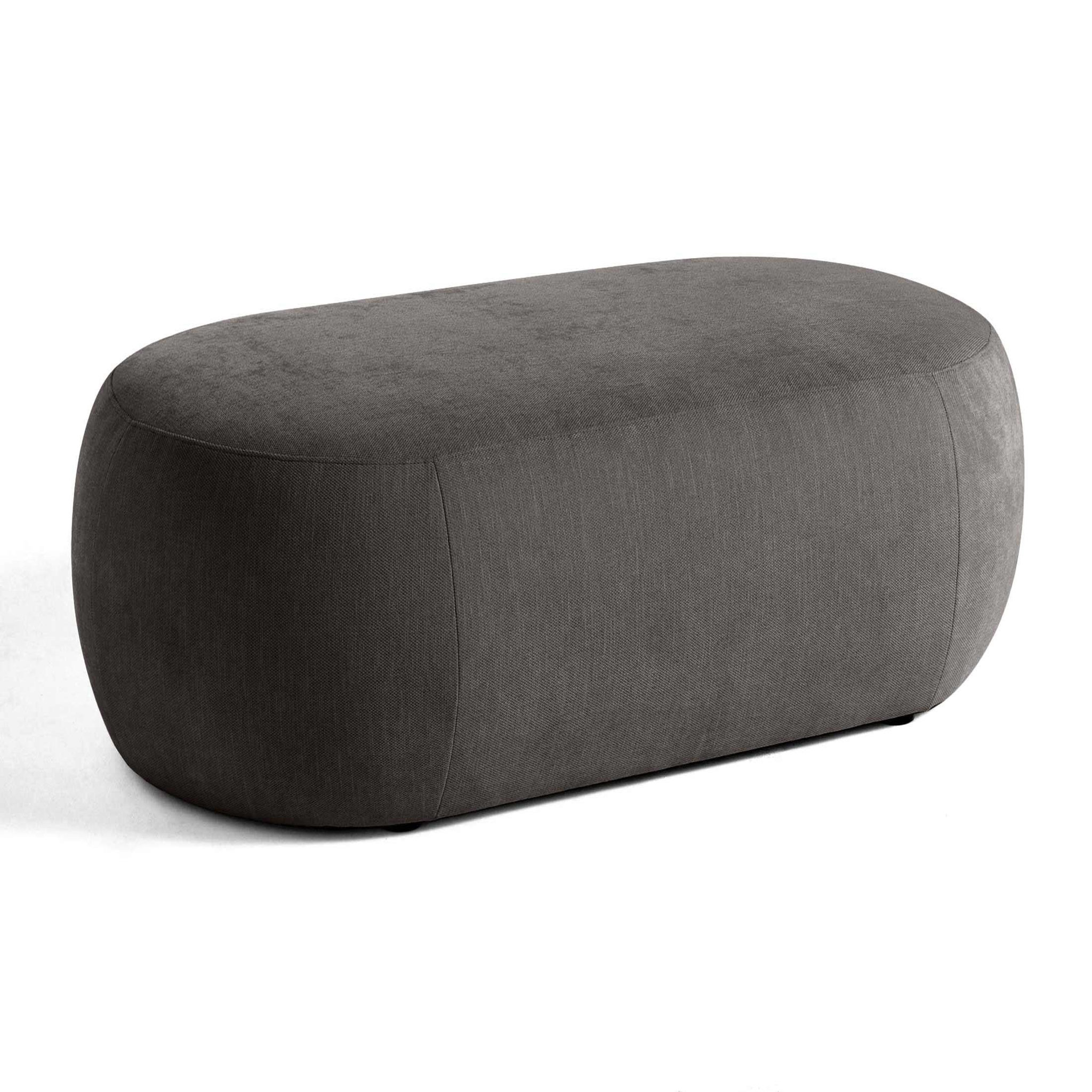 Voir la diapositive 6 : LISA DESIGN Santorini - canapé modulable d'angle droit + pouf - 4 places - en tissu texturé
