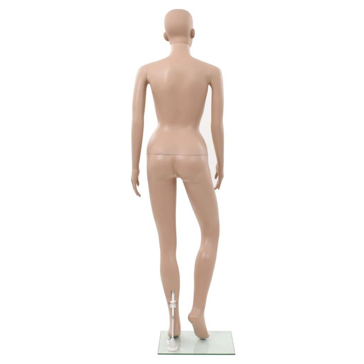 VIDAXL Mannequin femme sexy avec base en verre Beige 180 cm