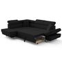 Voir la diapositive 3 : BEST MOBILIER Lisbona - canapé d'angle gauche 5 places convertible avec têtières en velours côtelé