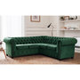 Voir la diapositive 1 : LISA DESIGN William - canapé chesterfield d'angle réversible - 5 places - en velours