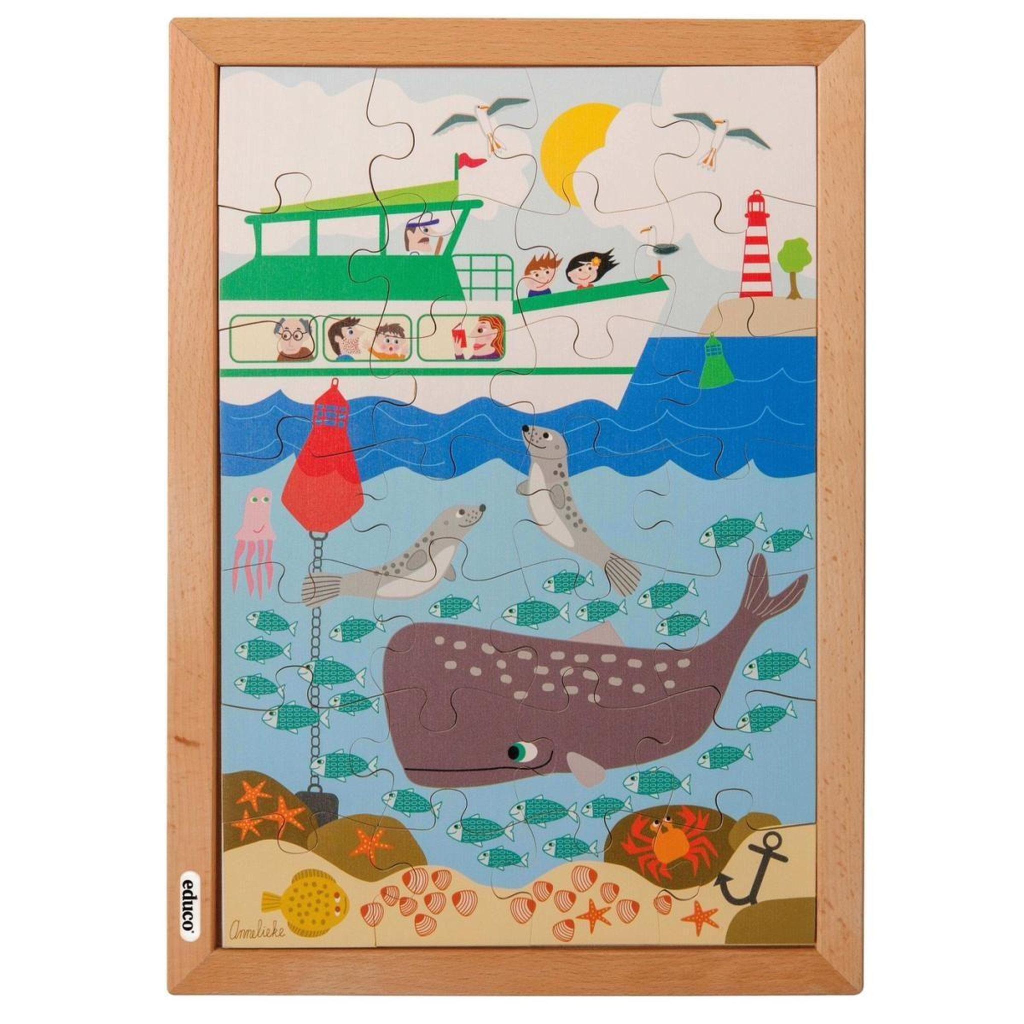 EDUCO Dessus et dessous - dans la mer — 28 pièces de puzzle