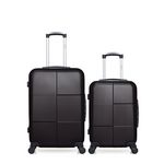 HERO HERO - Lot de 2 - Valise weekend et valise cabine CORONADO. Coloris disponibles : Rose, Beige, Bleu, Gris