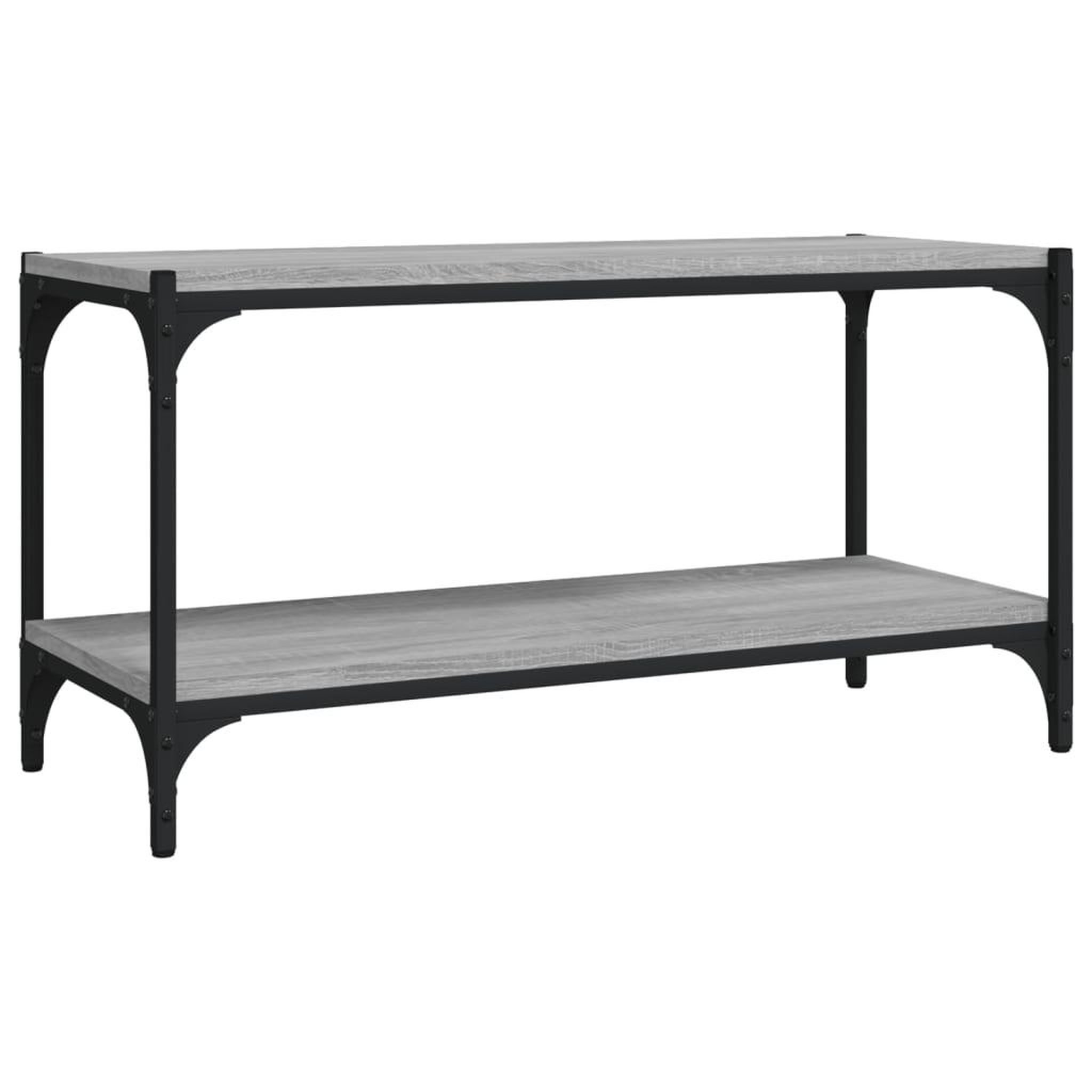 Voir la diapositive 2 : VIDAXL Meuble TV Sonoma gris 80x33x41 cm Bois d'ingenierie et acier