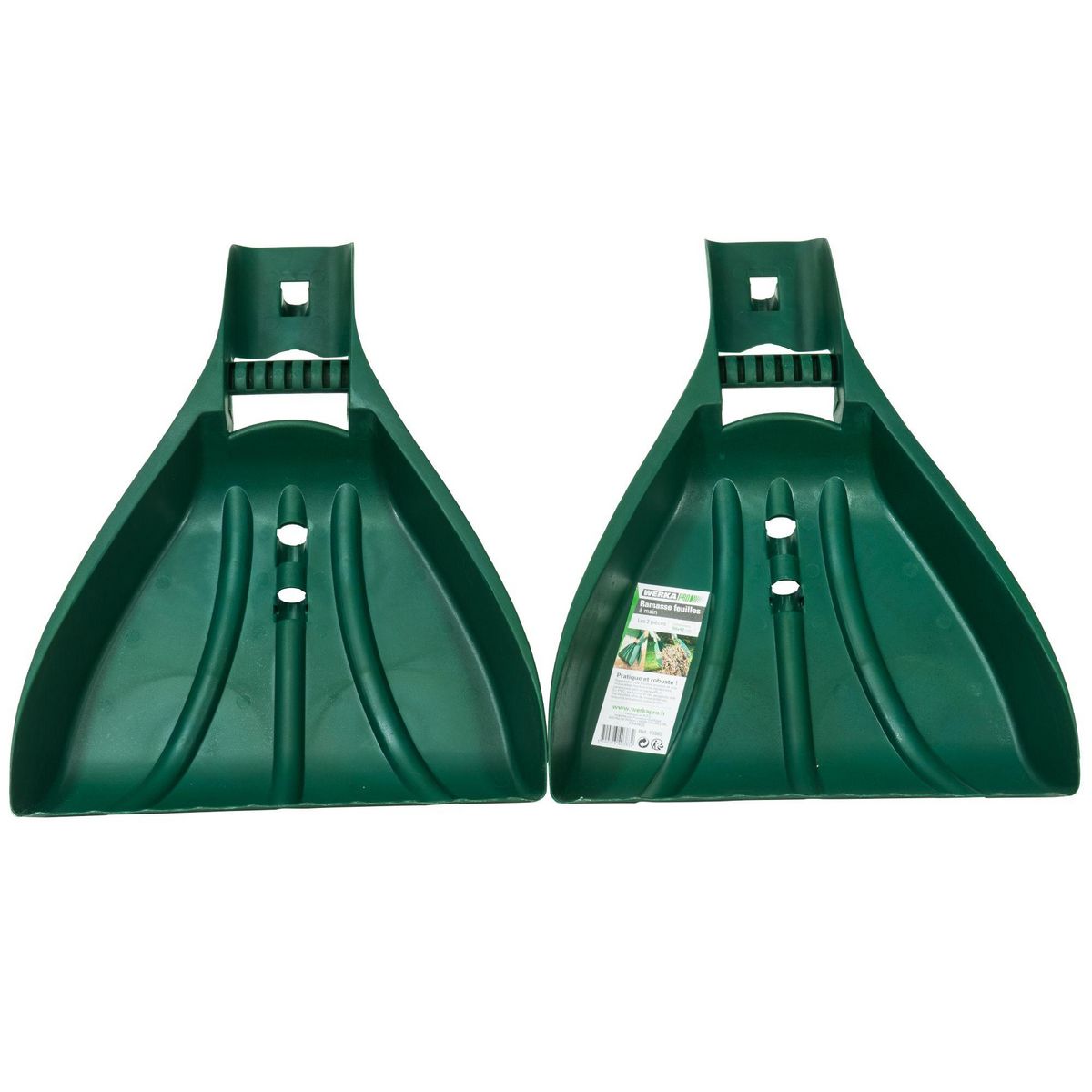 WERKAPRO Lot de deux ramasses feuilles à main avec poignées WERKA PRO