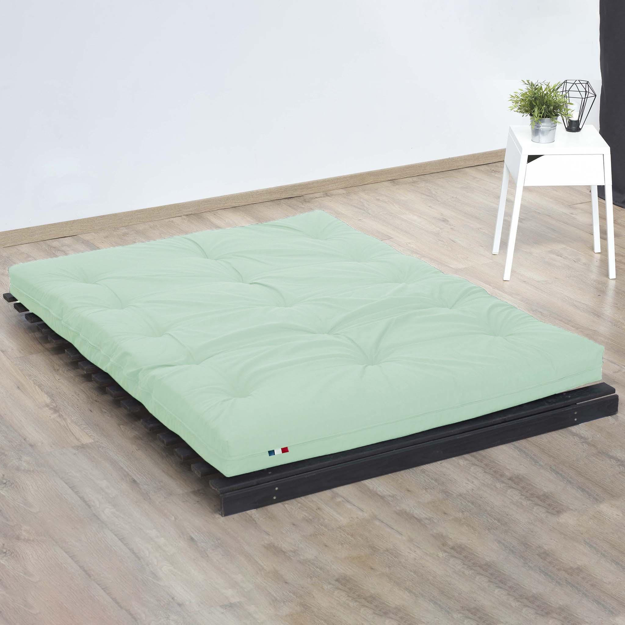 Voir la diapositive 3 : IDLITERIE Matelas futon coton et fibres recyclés, fabriqué en France