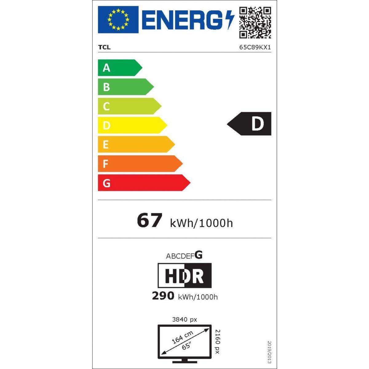 TCL TV Mini Led 65C89K 2025-65 pouces (164cm)