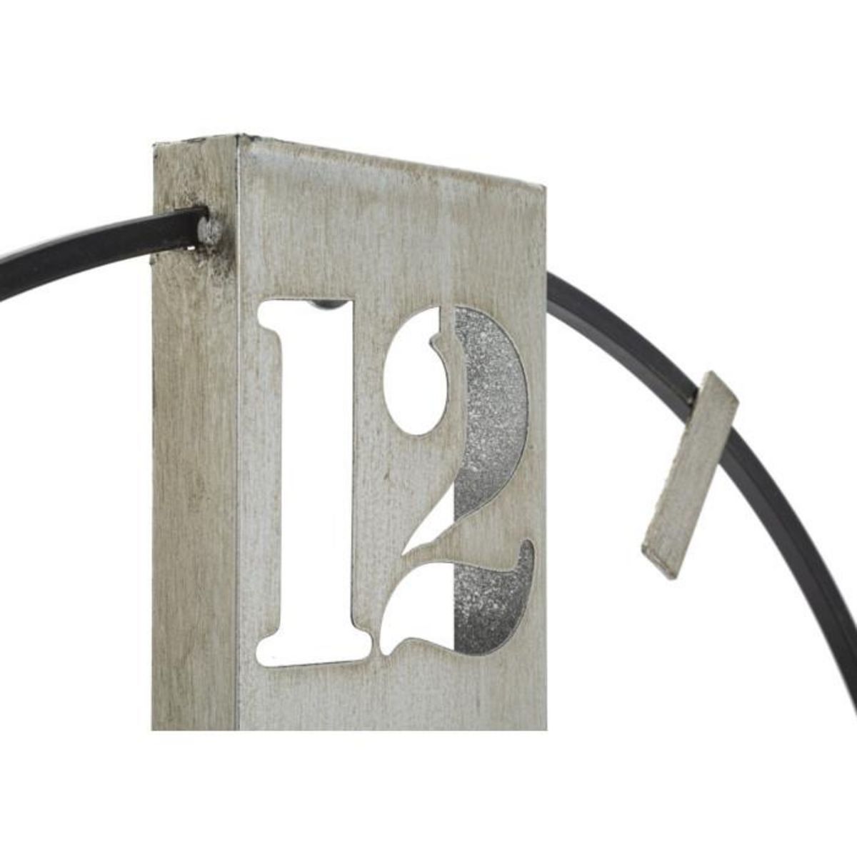 Paris Prix Horloge Murale en Métal  Silvery  61cm Argent