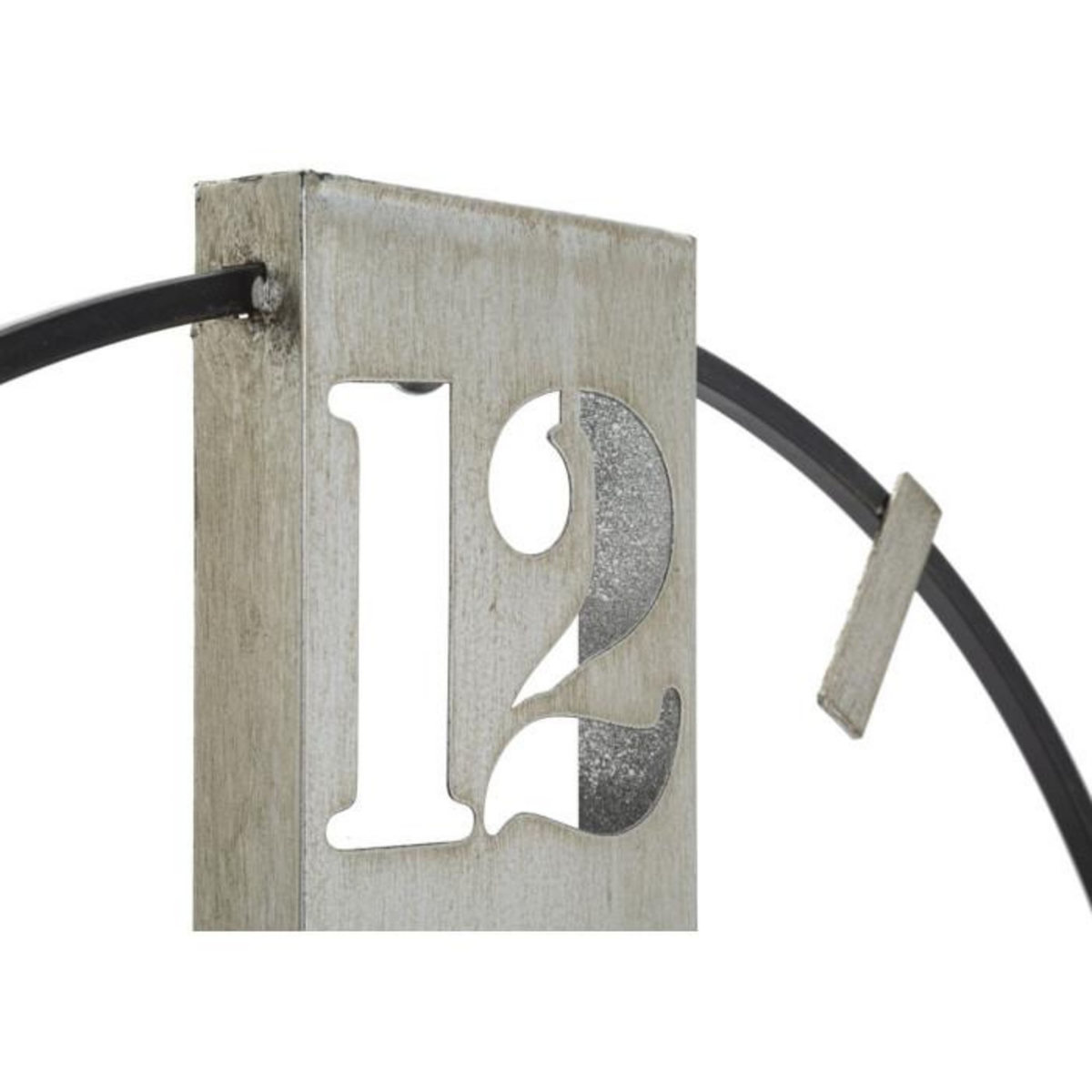 Paris Prix Horloge Murale en Métal  Silvery  61cm Argent