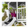 Voir la diapositive 3 : Axi House AXI Structure de jeu Beach Tower avec 1 balancoire siege nid rond Blanc Gris avec Toboggan Blanc