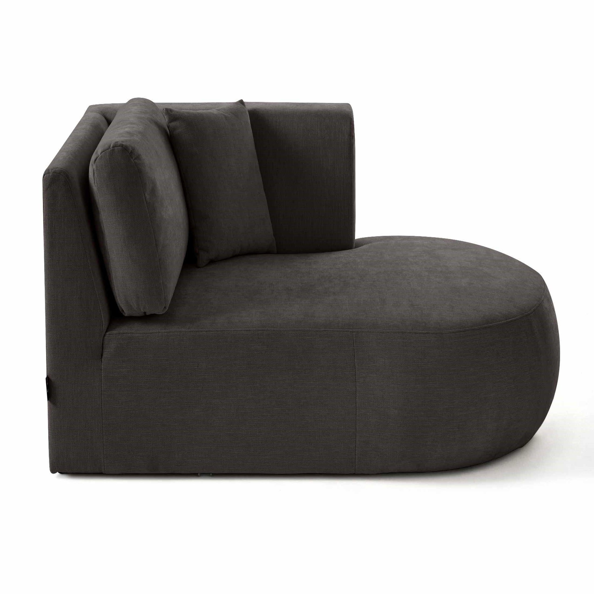 Voir la diapositive 1 : LISA DESIGN Santorini - module d'assise méridienne droit - en tissu texturé