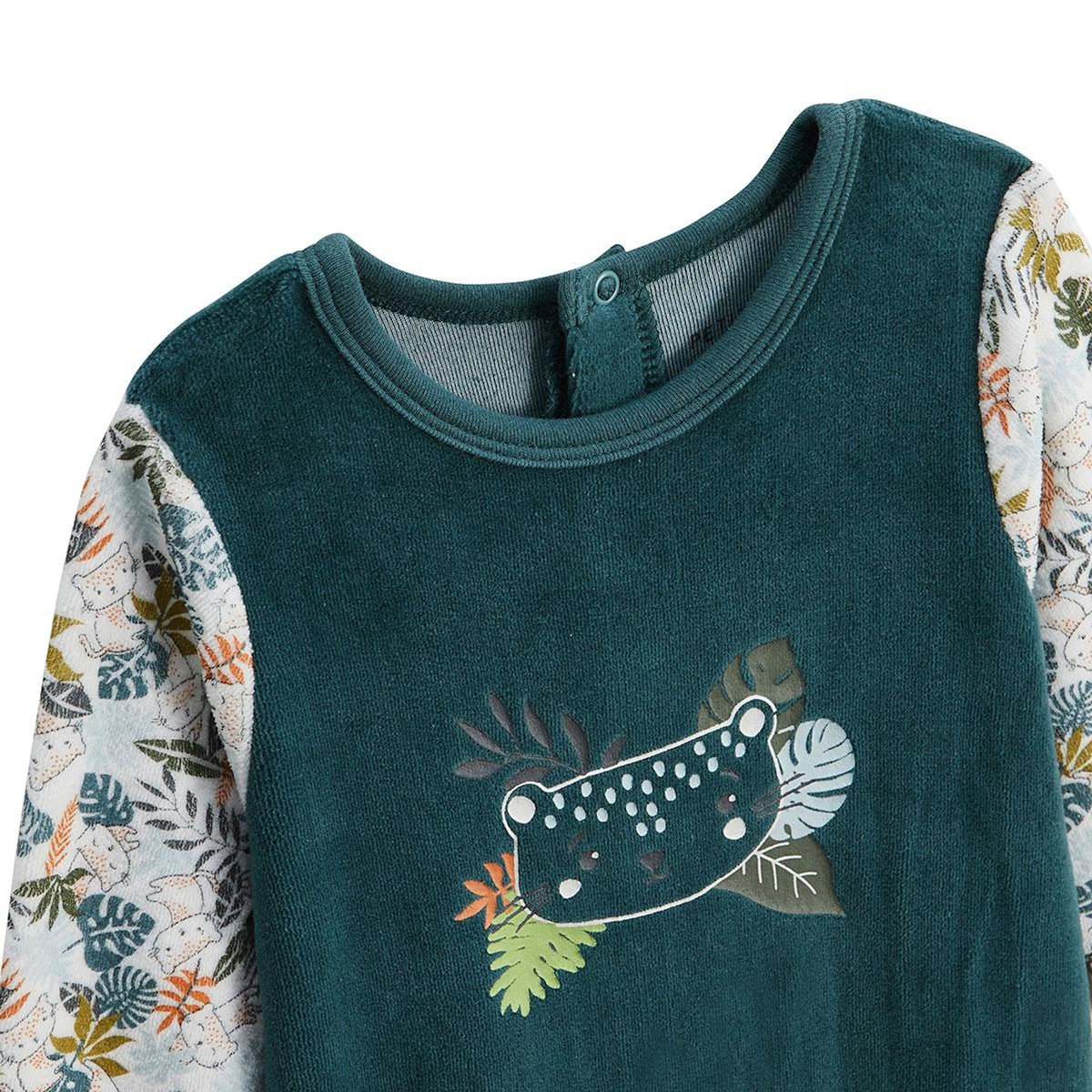 Petit Béguin Pyjama bébé en velours Canopée