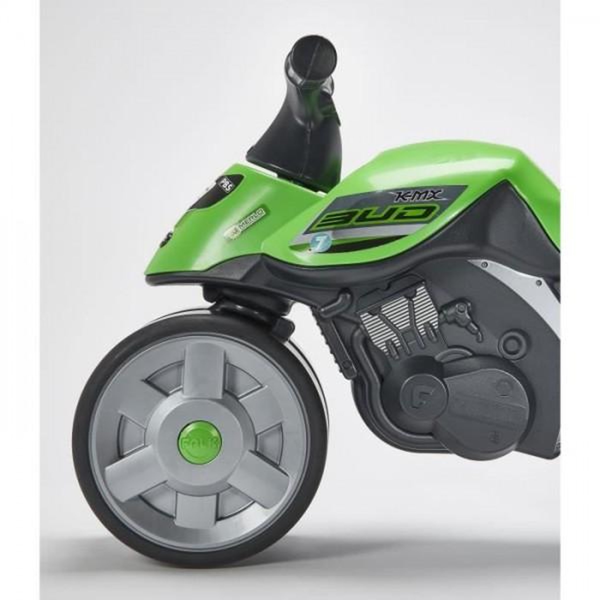 Voir la diapositive 2 : FALK Porteur Trotteur  Moto - FALK - Bud Racing - Des 12 mois - 100% Fabriqué en France - 40% de plastique recyclé