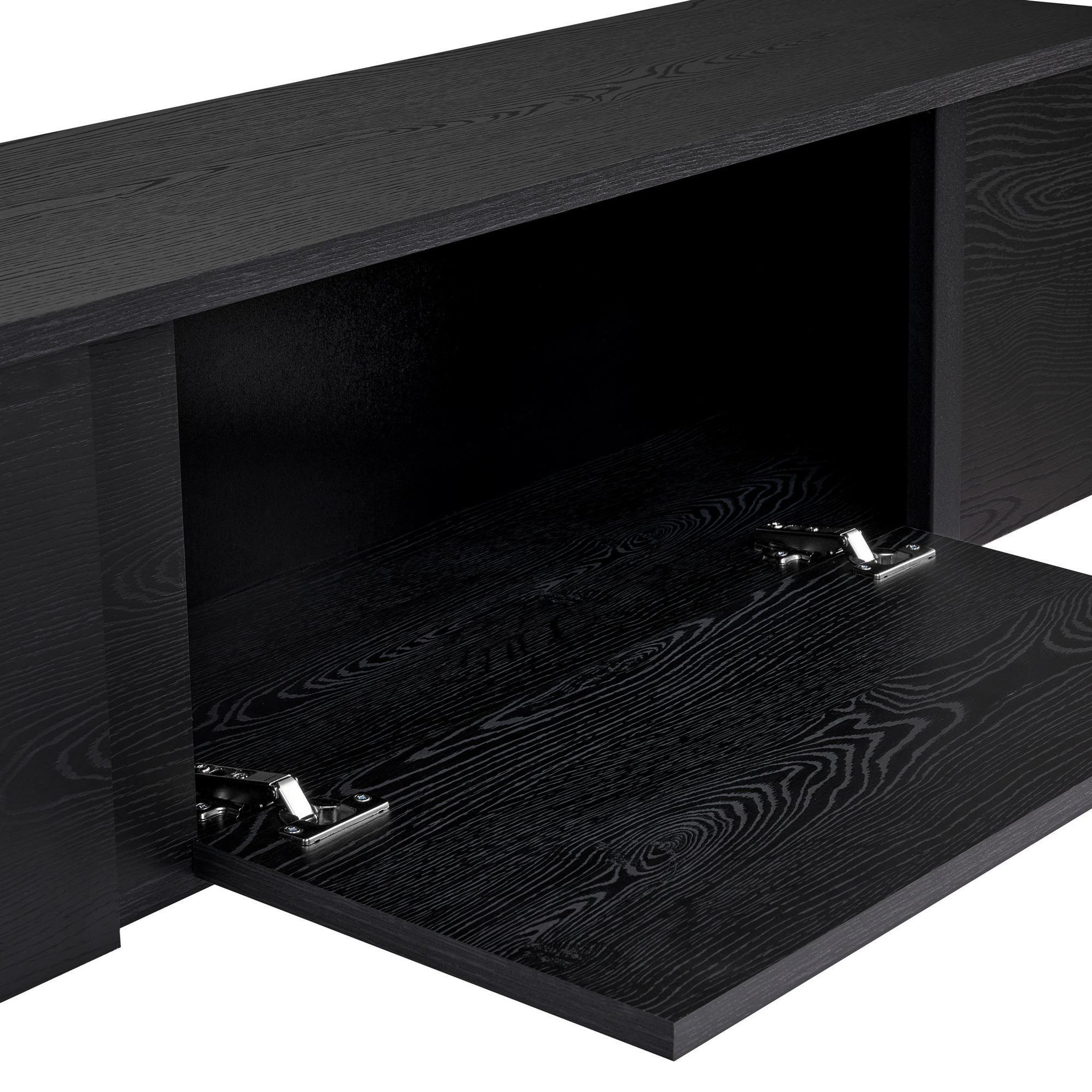 Voir la diapositive 4 : Habitat et Jardin Meuble tv en bois  onera  - 180 x 30 x 50 cm - bois noir / noir