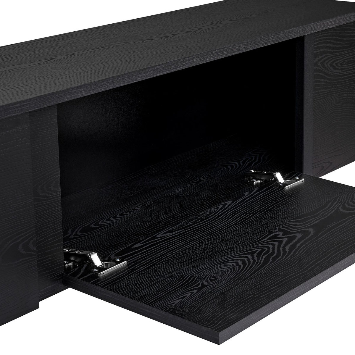 Habitat et Jardin Meuble TV en bois  Onera  - 180 x 30 x 50 cm - Bois Noir / Noir