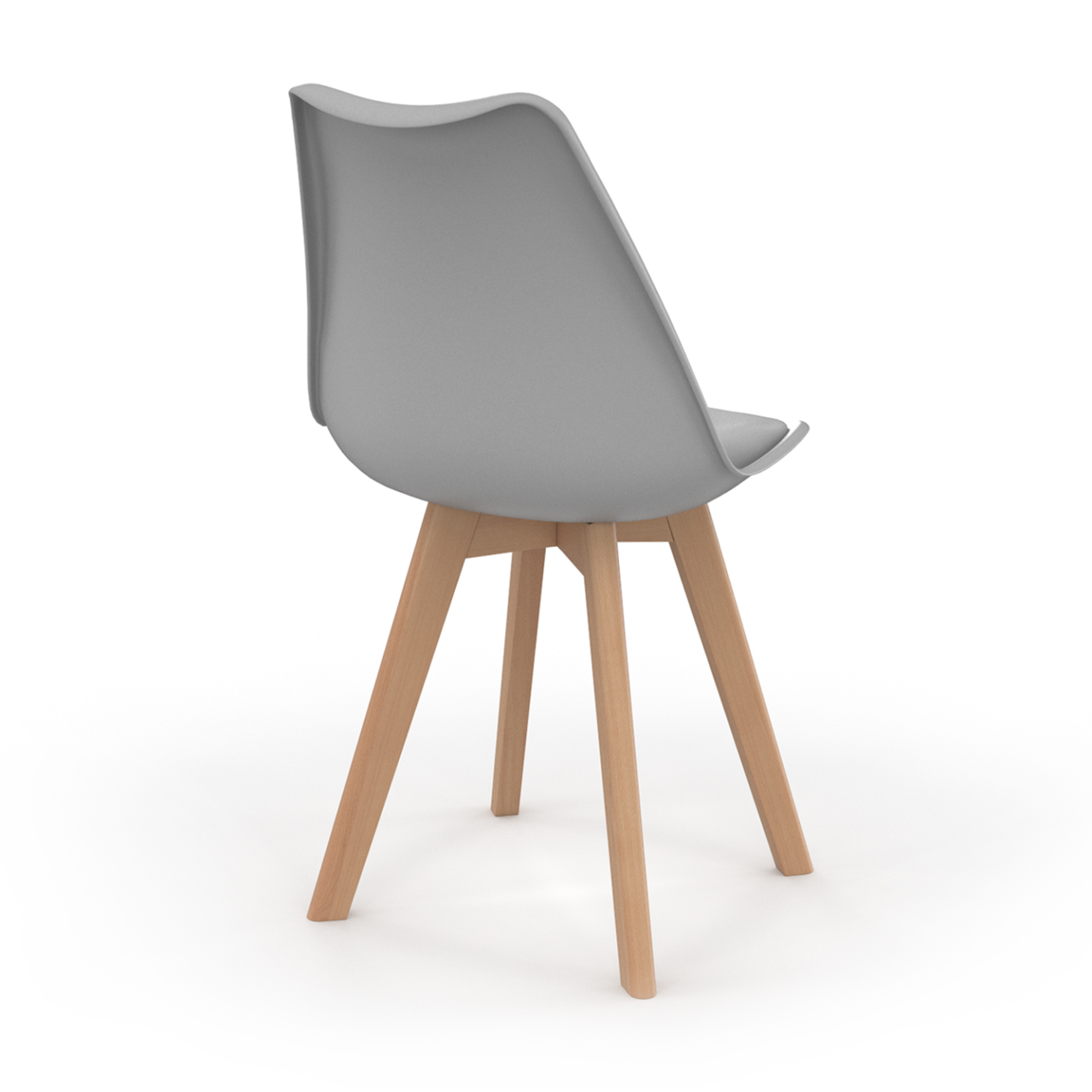 Voir la diapositive 4 : ID MARKET Lot de 6 chaises scandinaves sara mix color gris clair, blanc, gris foncé x2, noir x2