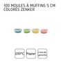 Voir la diapositive 4 : ZENKER Lot de 100 moules à muffins en papier 5 cm Zenker Smart Pastry