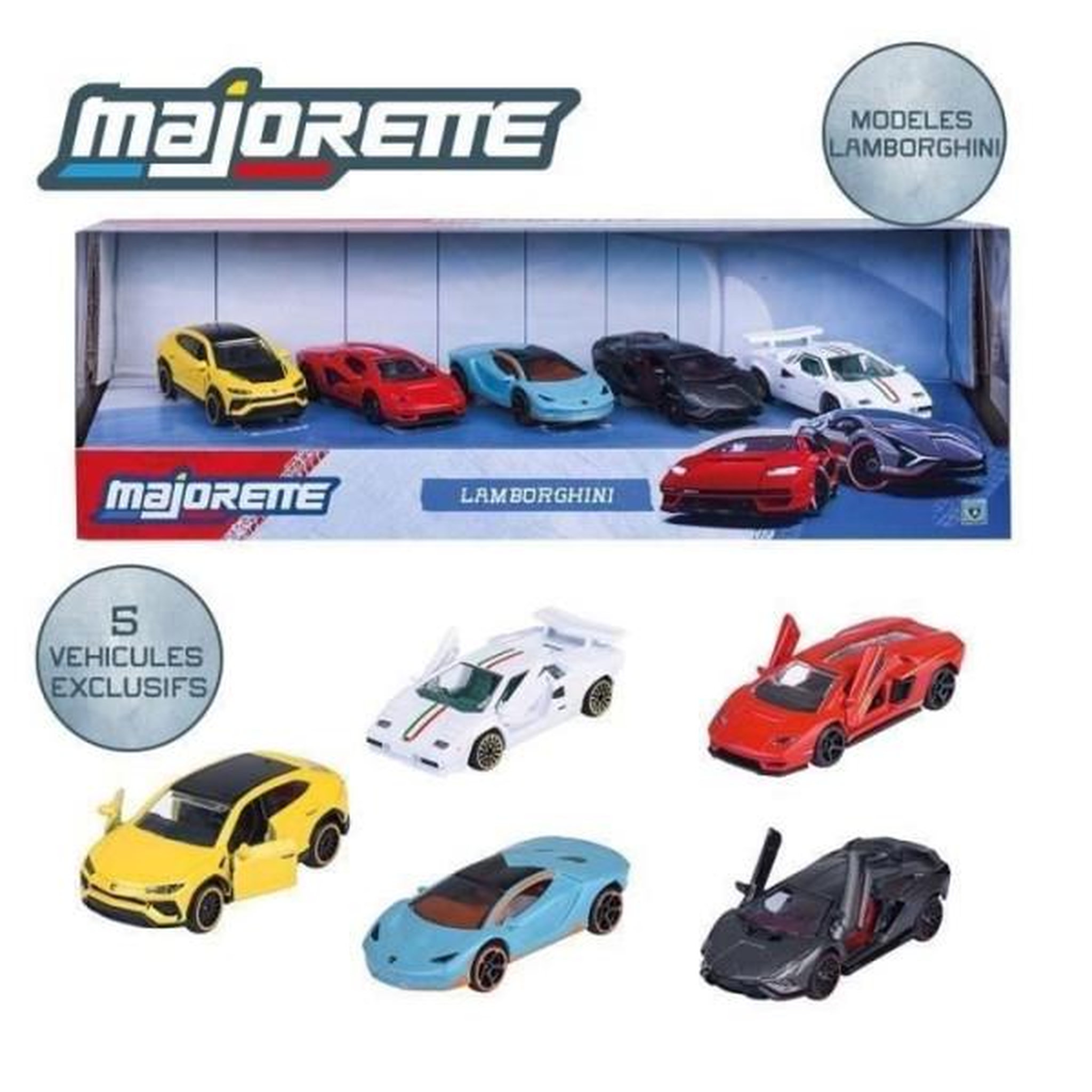 Voir la diapositive 2 : Majorette Coffret de 5 voitures Majorette Lamborghini
