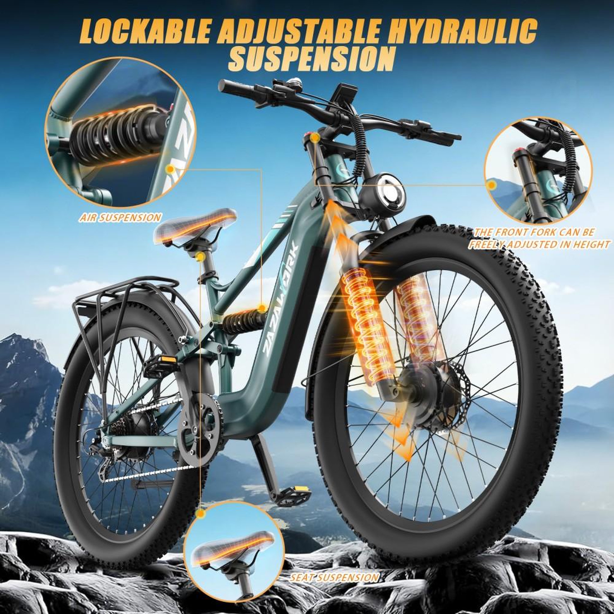 Voir la diapositive 6 : ZAZAWORK Vélo électrique ZAZAWORK CF500 PRO
