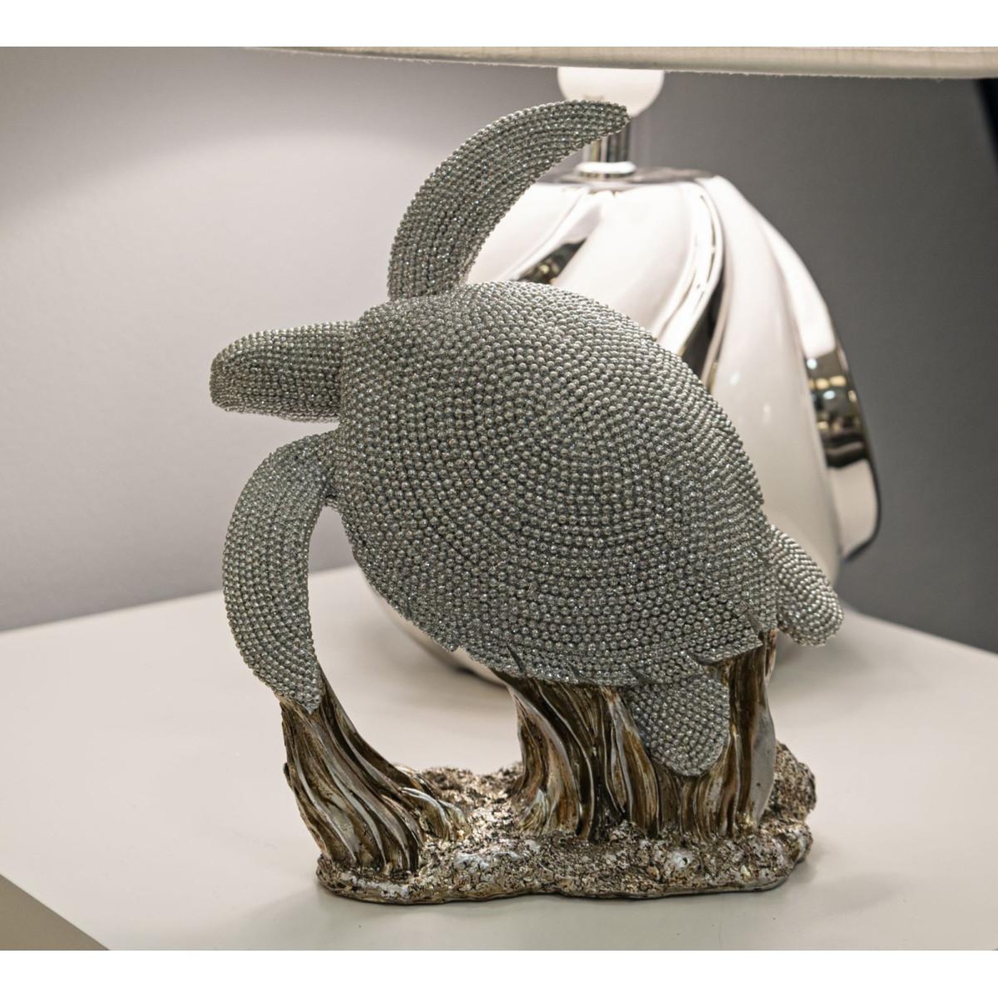 Voir la diapositive 5 : Paris Prix Statuette déco tortue  sparky  22cm argent