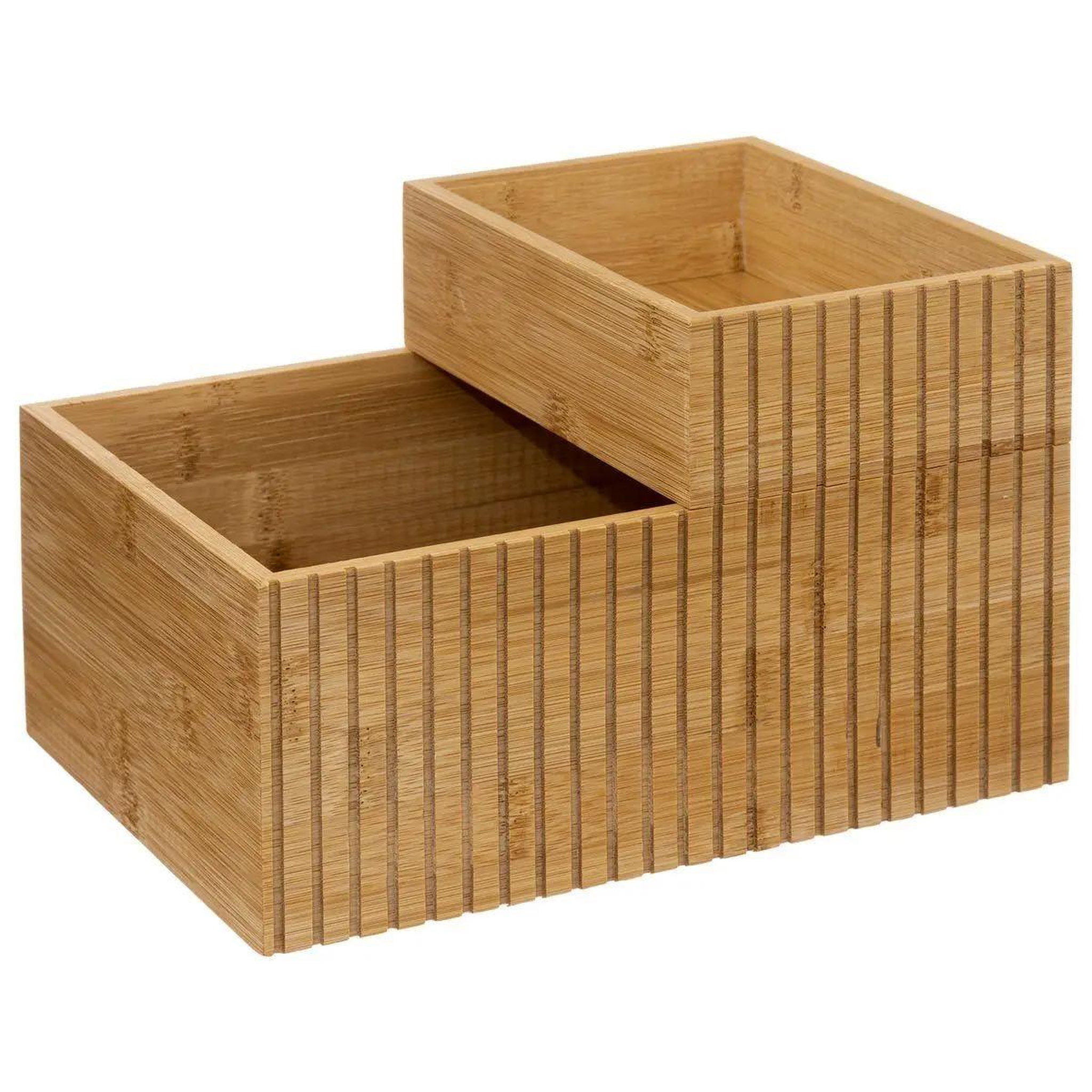 Voir la diapositive 3 : FIVE Lot de 3 organiseurs  terre inconnue  23cm beige