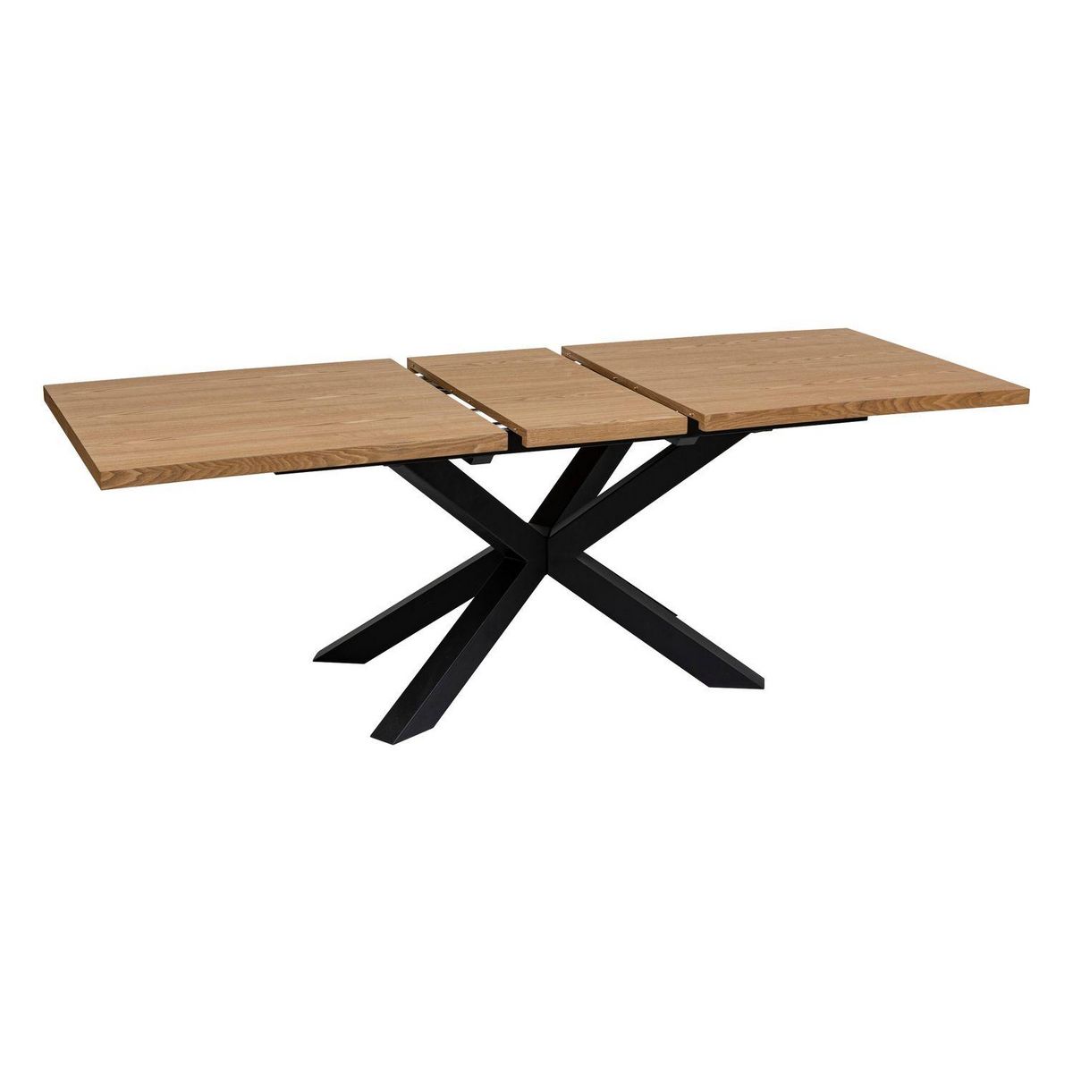 ATMOSPHERA Table à manger extensible Olaf en bois et métal pour 6 à 8 personnes - Marron