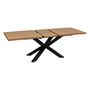 Voir la diapositive 4 : ATMOSPHERA Table à manger extensible Olaf en bois et métal pour 6 à 8 personnes - Marron