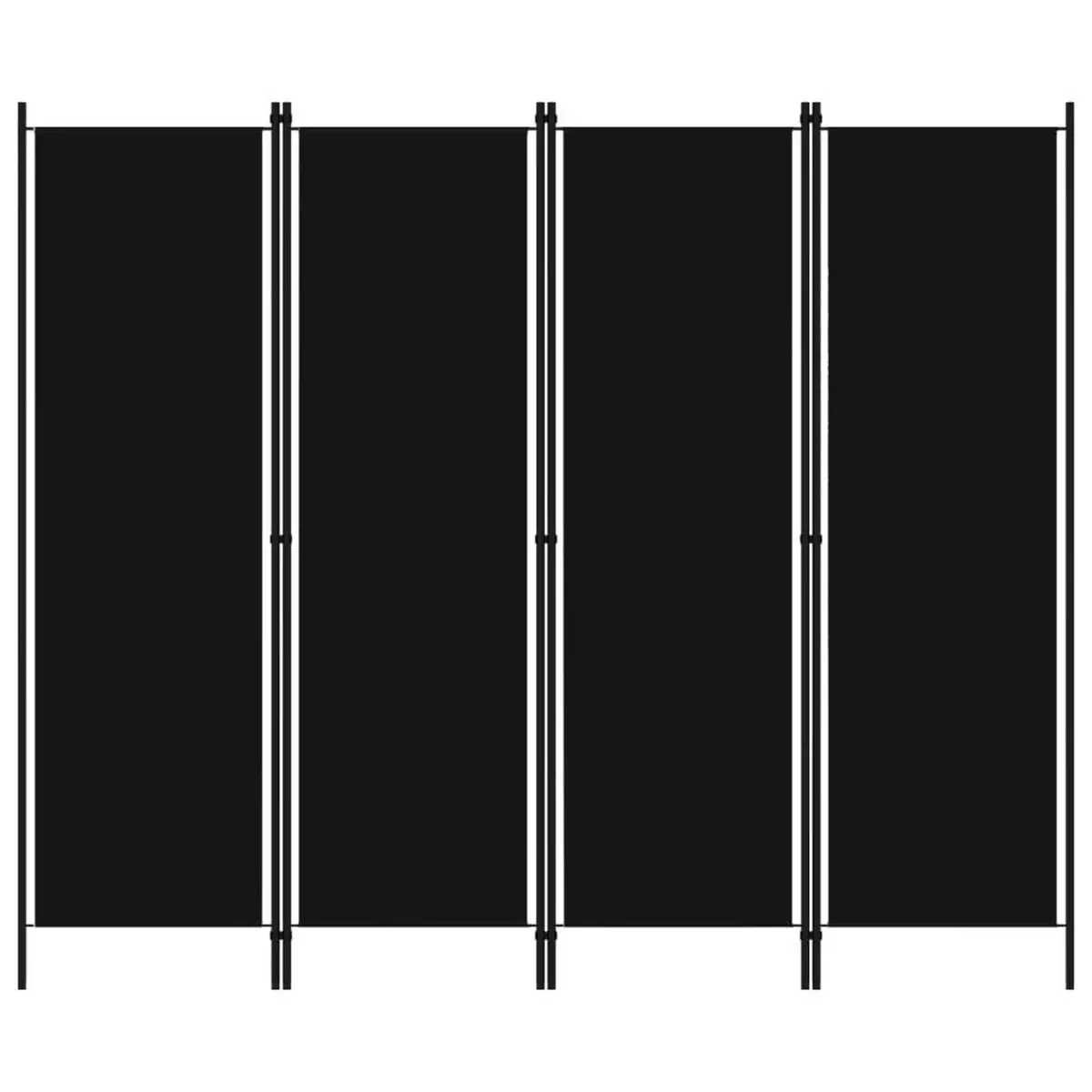 VIDAXL Cloison de separation 4 panneaux Noir 200x180 cm