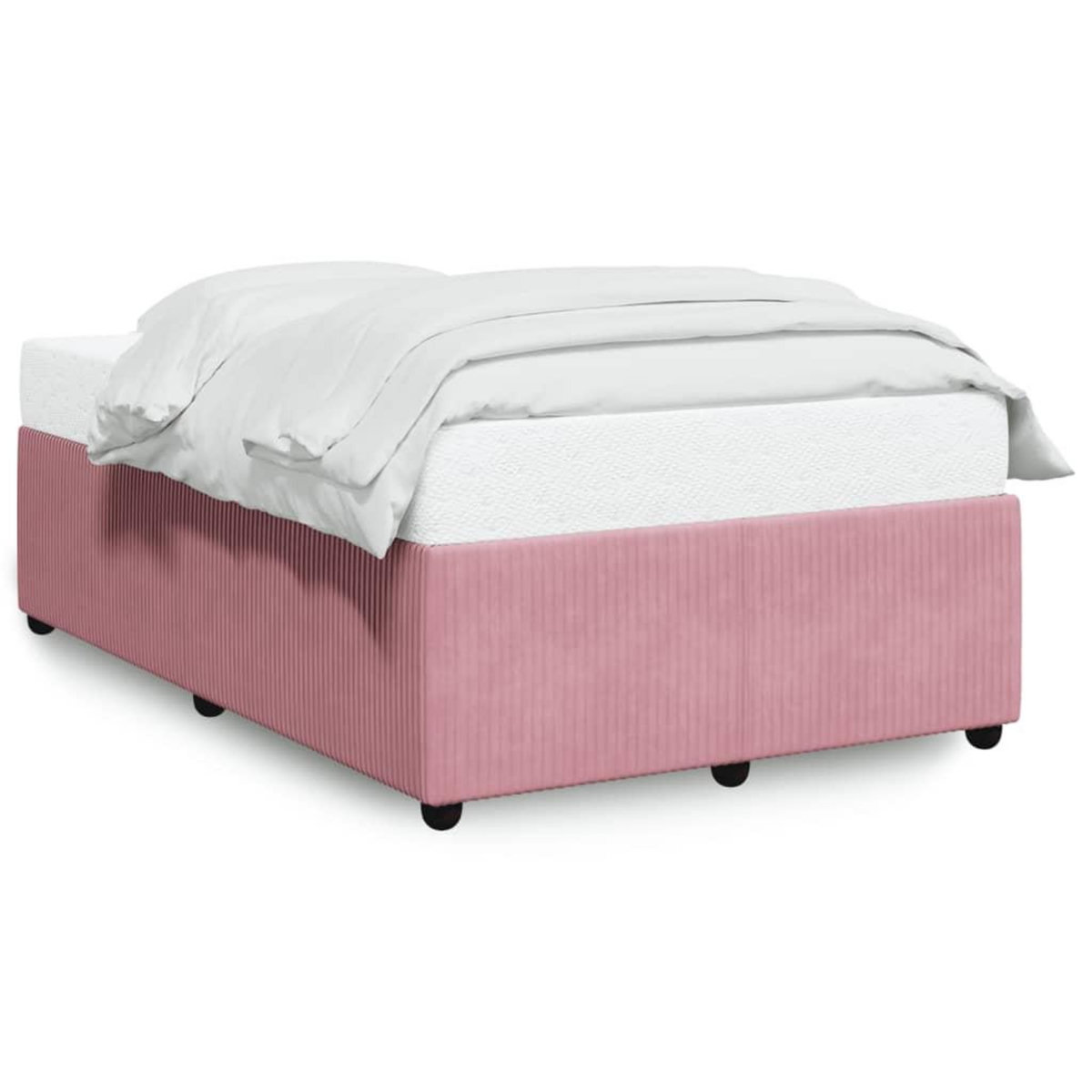 VIDAXL Cadre de lit sans matelas rose 120x190 cm velours