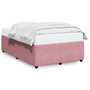 Voir la diapositive 2 : VIDAXL Cadre de lit sans matelas rose 120x190 cm velours