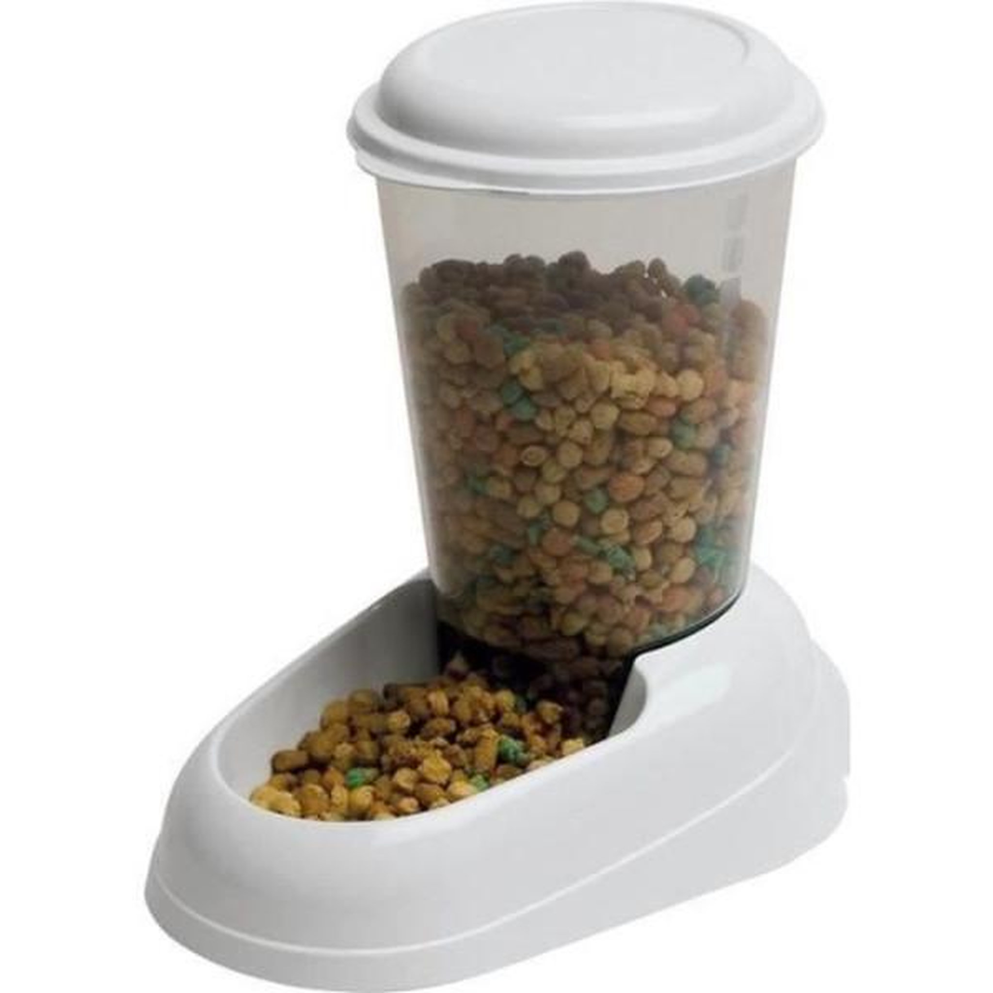 Ferplast FERPLAST Distributeur croquettes Zenith 3L en plastique - 29,2x20,2x28,8 - Blanc - Chien et chat