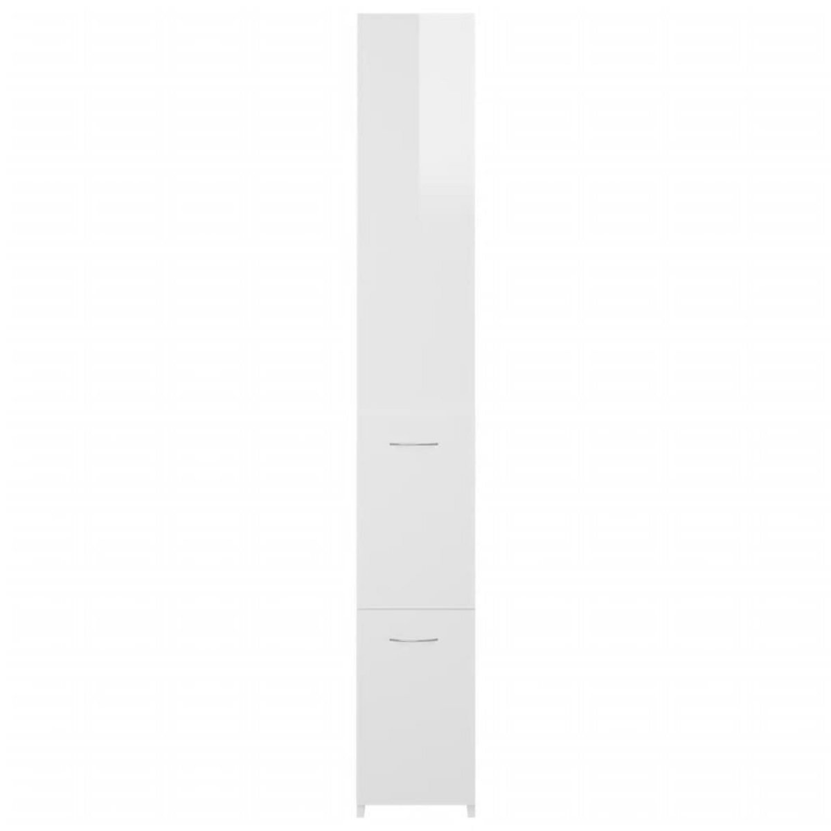 VIDAXL Armoire de bain blanc brillant 25x26,5x170 cm bois d'ingenierie