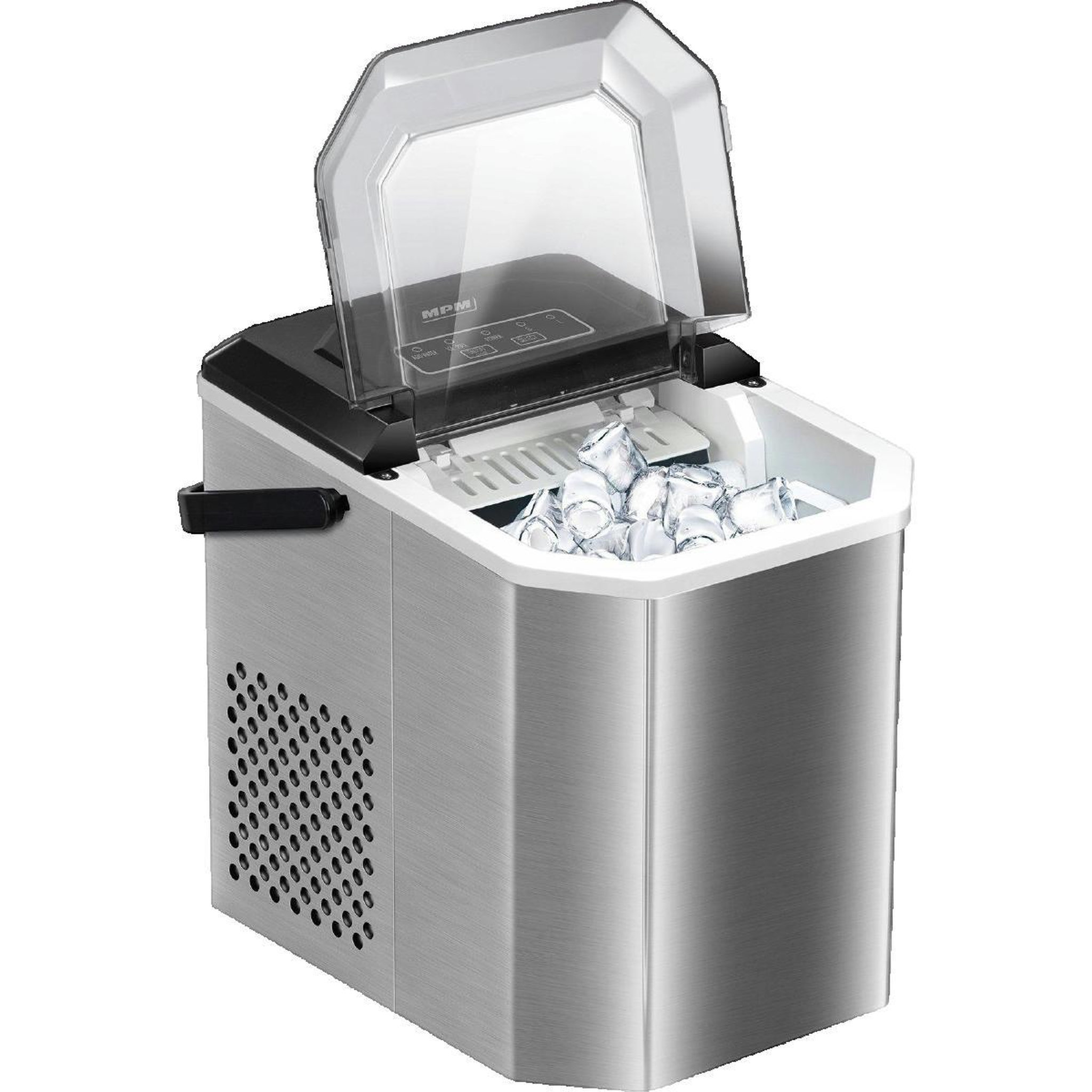 Voir la diapositive 2 : MPM Machine à glaçons Mpm MKD-04M Argenté et Gris