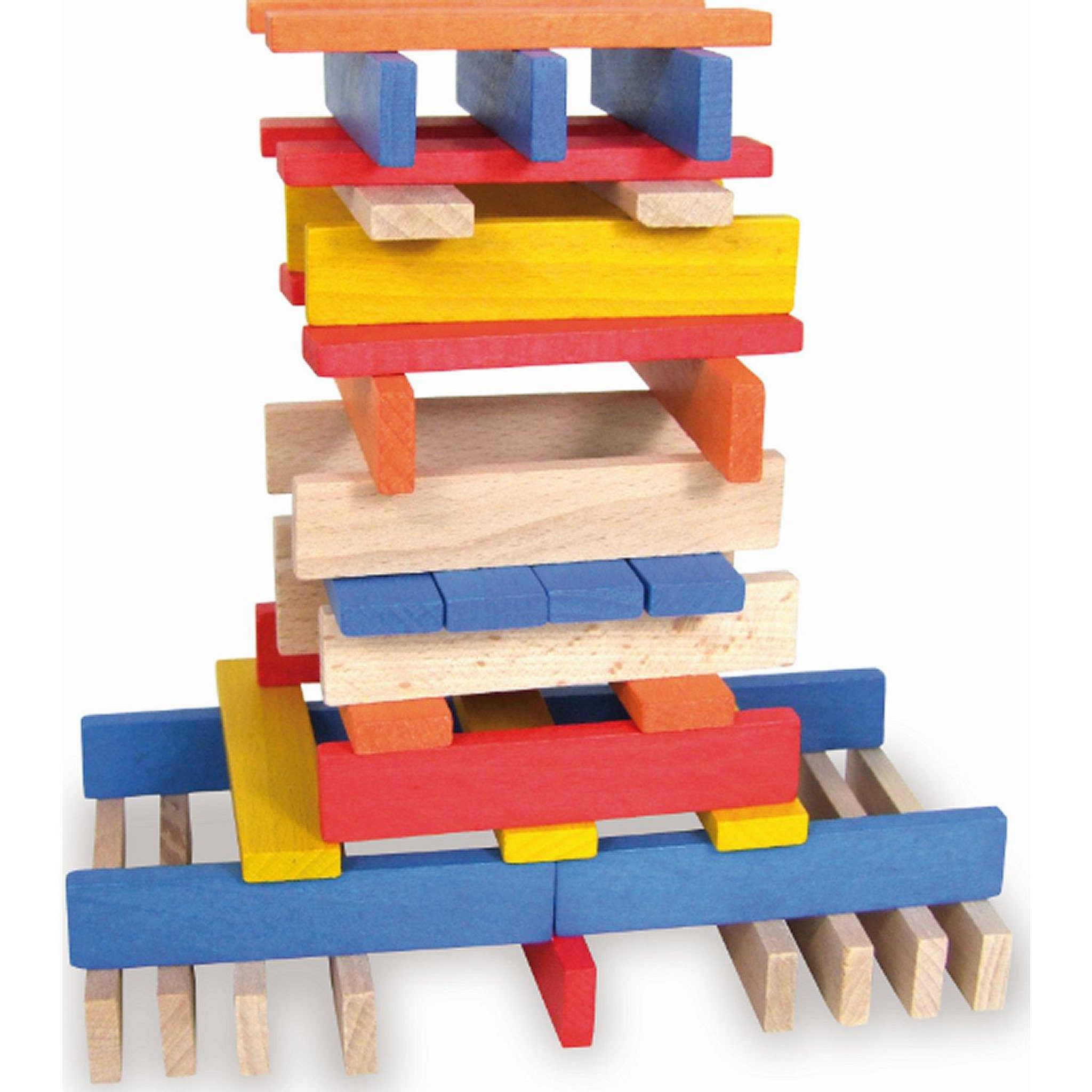 Voir la diapositive 2 : Vilac Cubes de construction : Batibloc couleur 100 pièces
