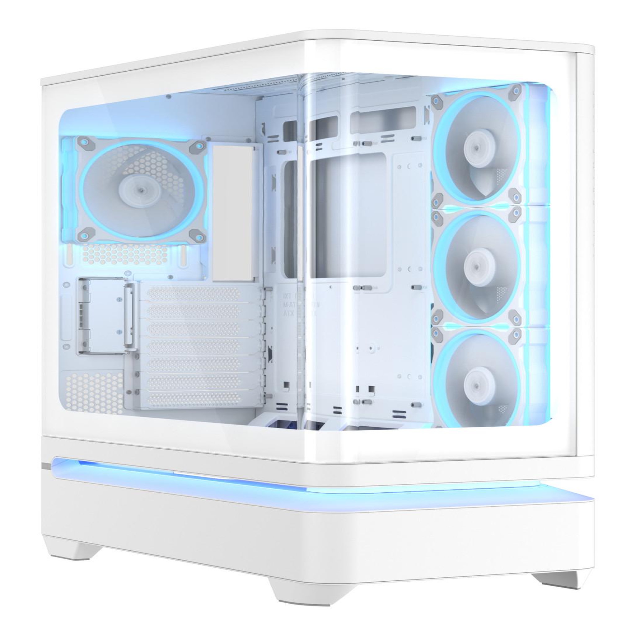 Voir la diapositive 3 : ASUS Boîtier pc blanc prime ap304 tg avec fenêtre en verre trempé et éclairage argb adressable, support mini-itx micro atx et atx