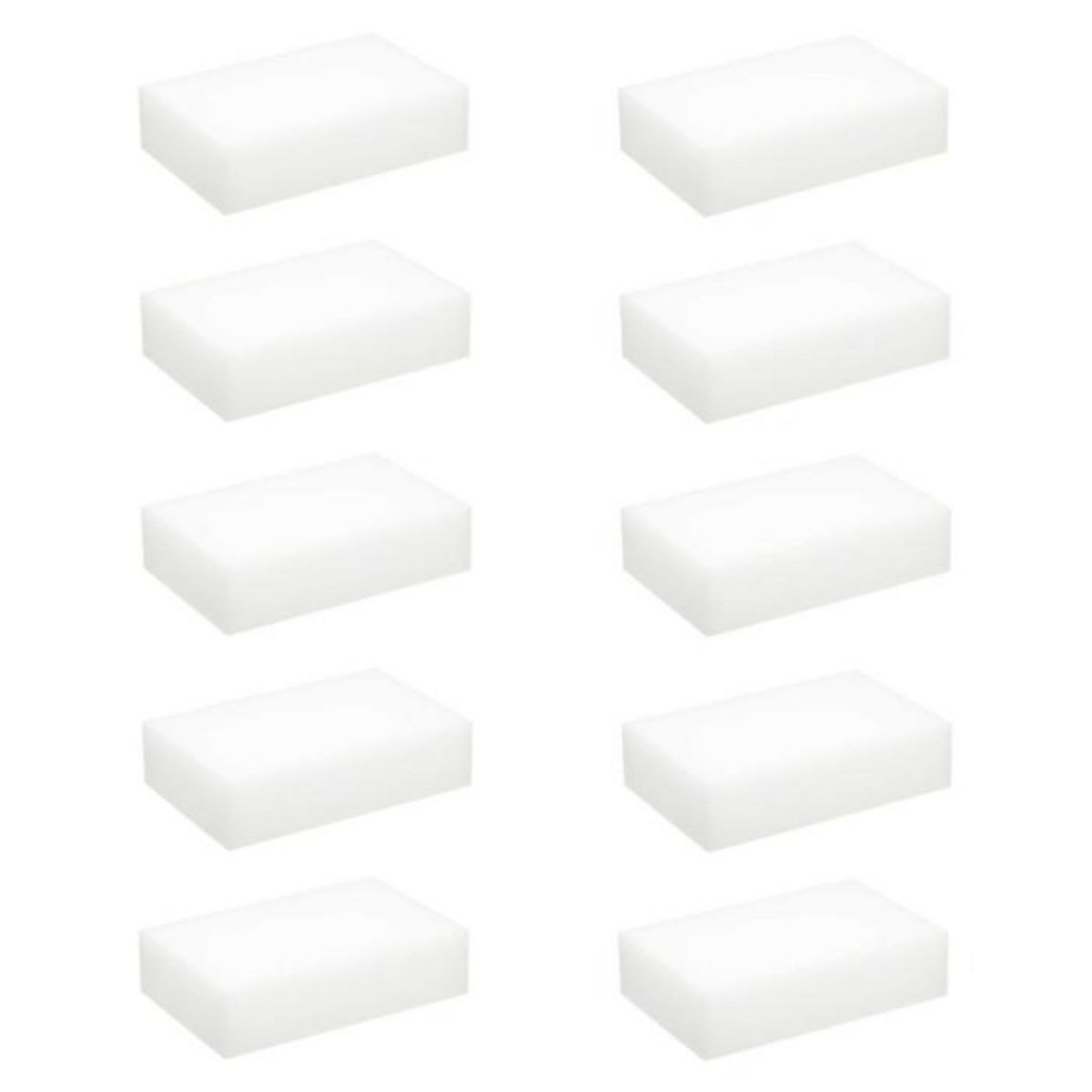 FIVE Lot de 10 Éponges Magiques  Gomme  10cm Blanc